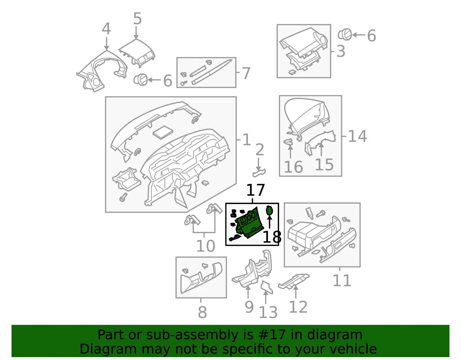 Instrument Panel Trim Panel - Mazda (bn8p55210b) - view 2