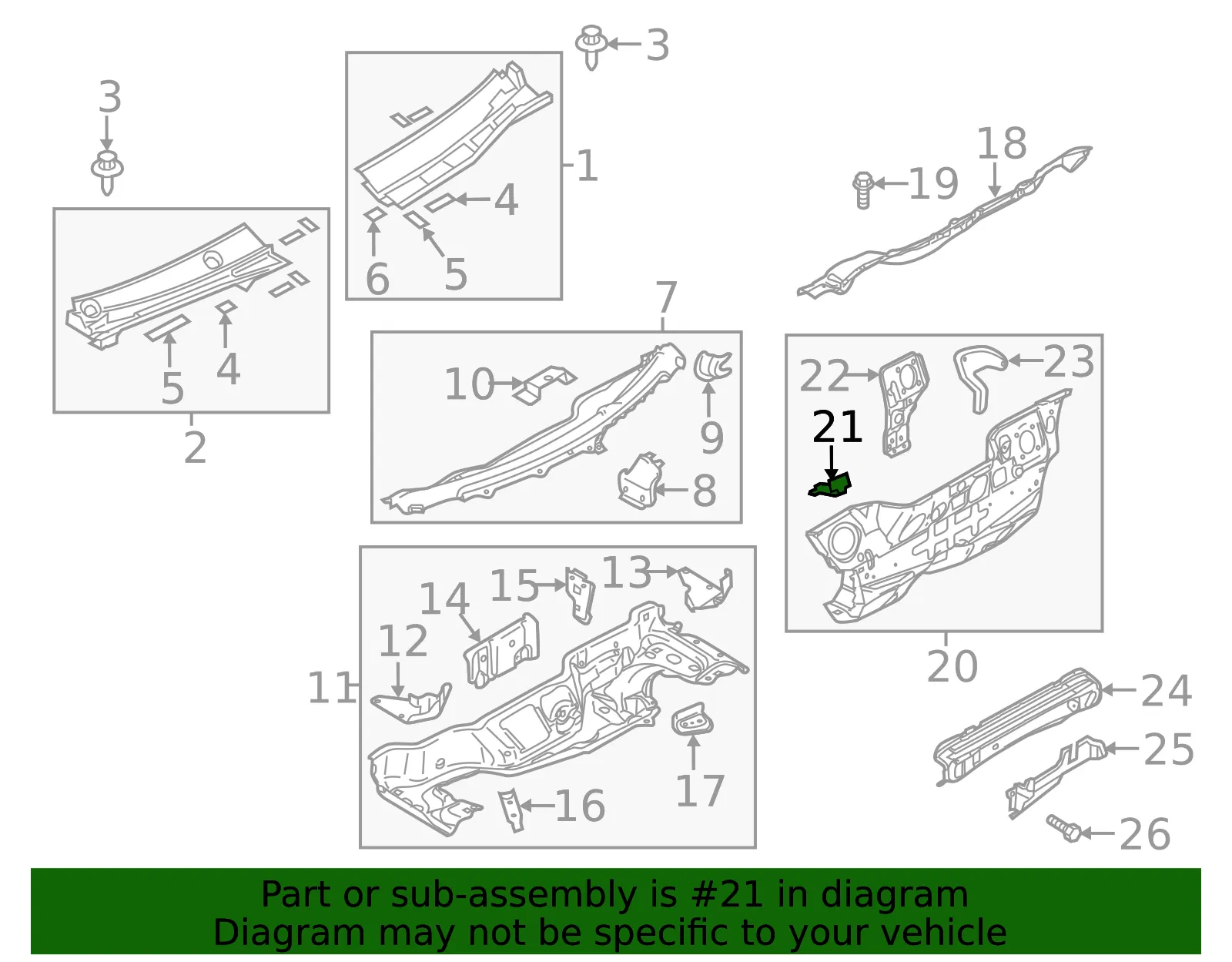 Lower Dash Panel Upper Bracket - Mazda (bp4k53447) - view 2