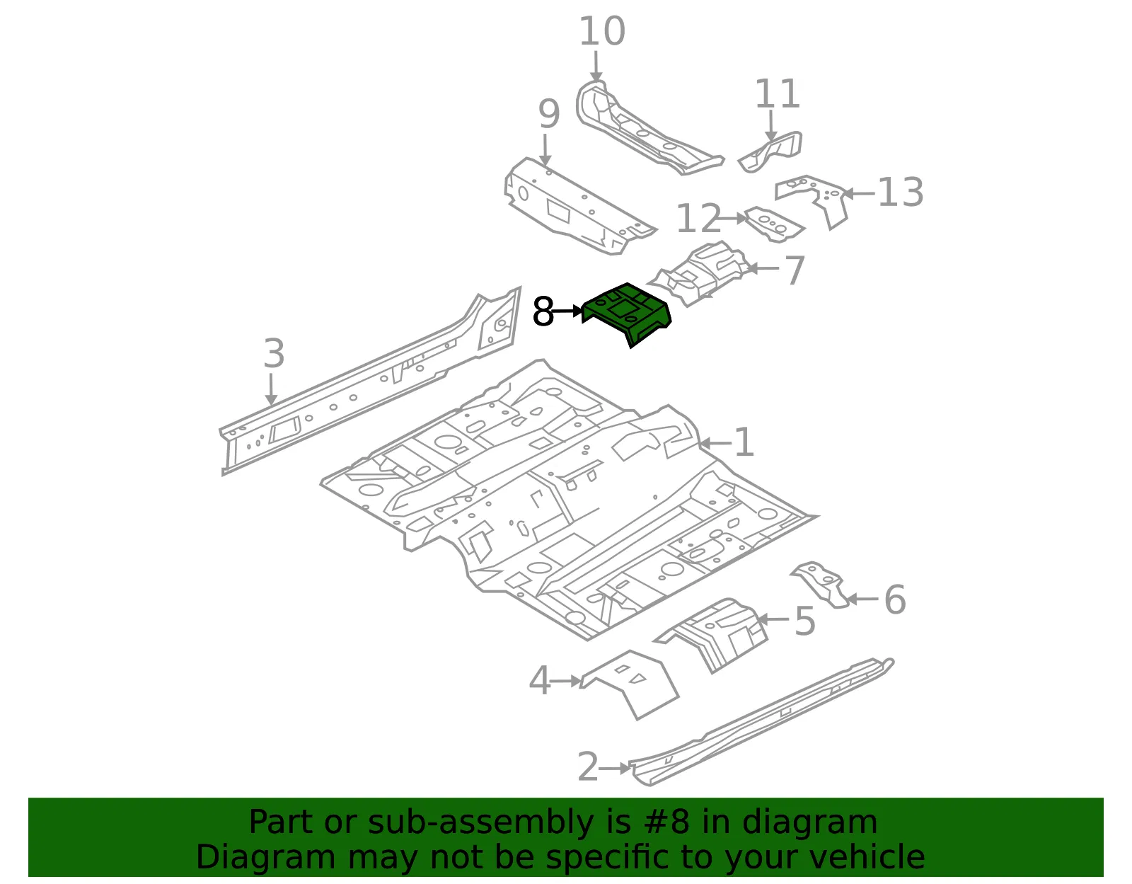 Instrument Panel Mounting Bracket - Mazda (bp4k5361ye) - view 2