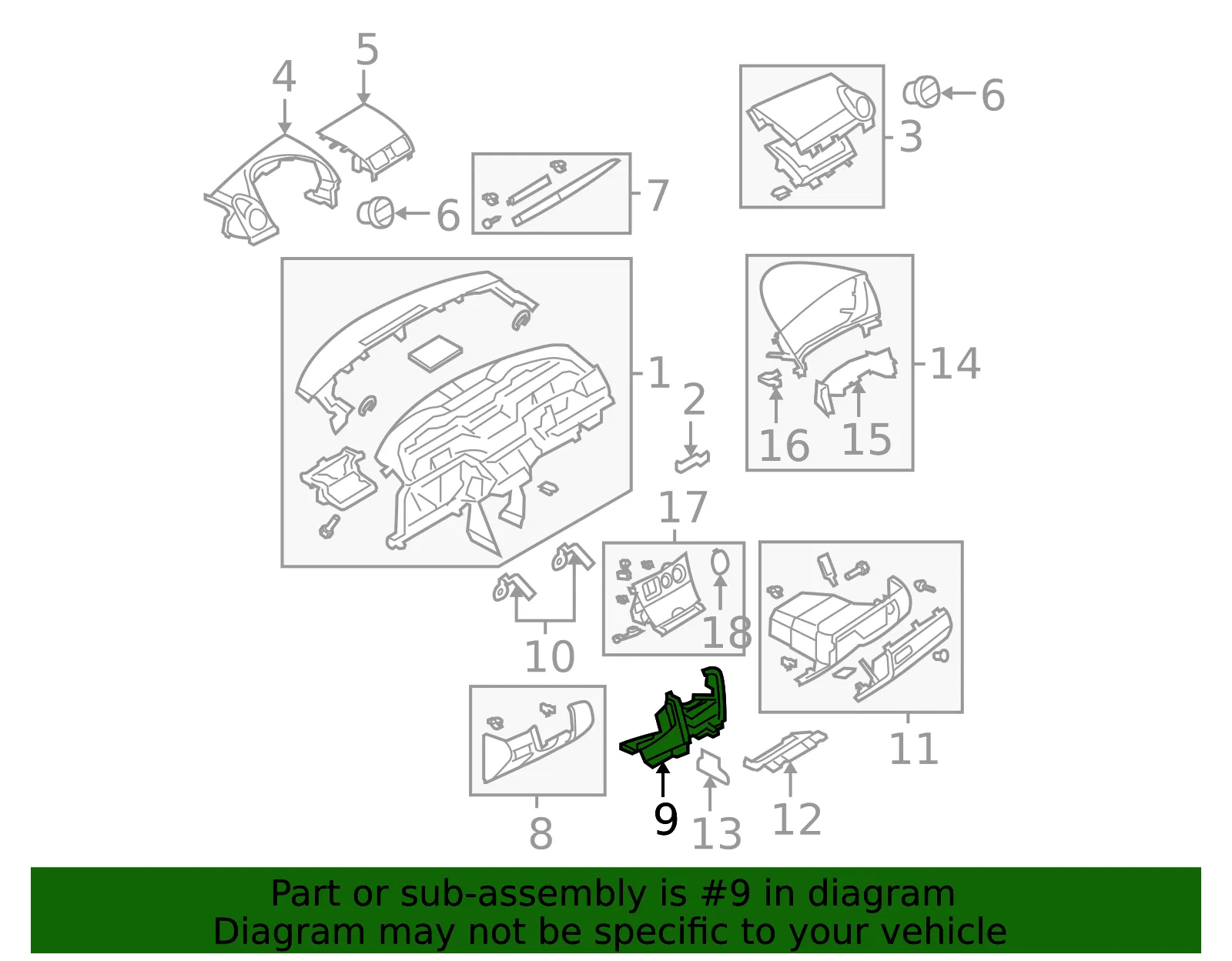 Instrument Panel Trim Panel - Mazda (bp4k60401c02) - view 2