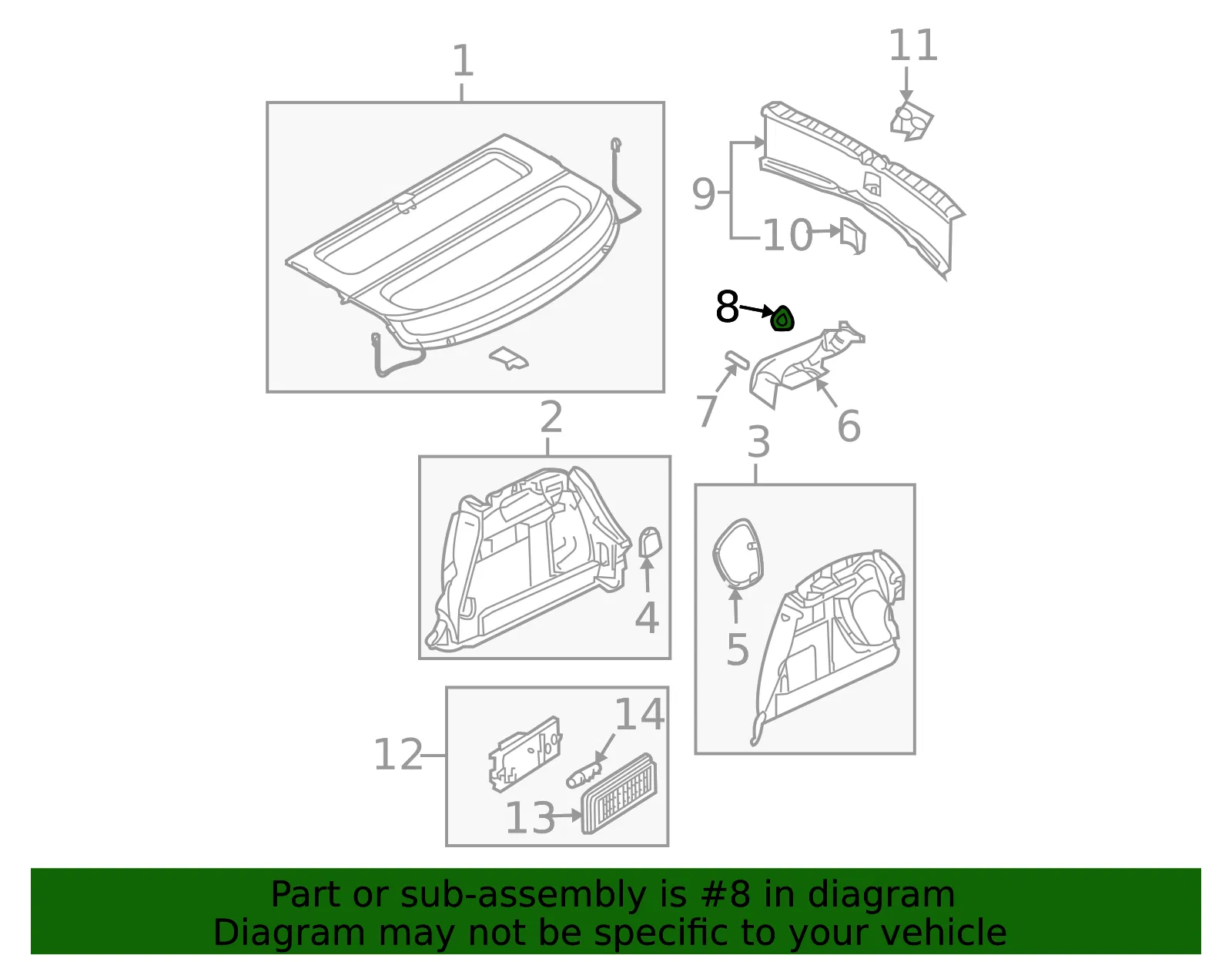 Upper Trim Cap - Mazda (bp4k68803d02) - view 2