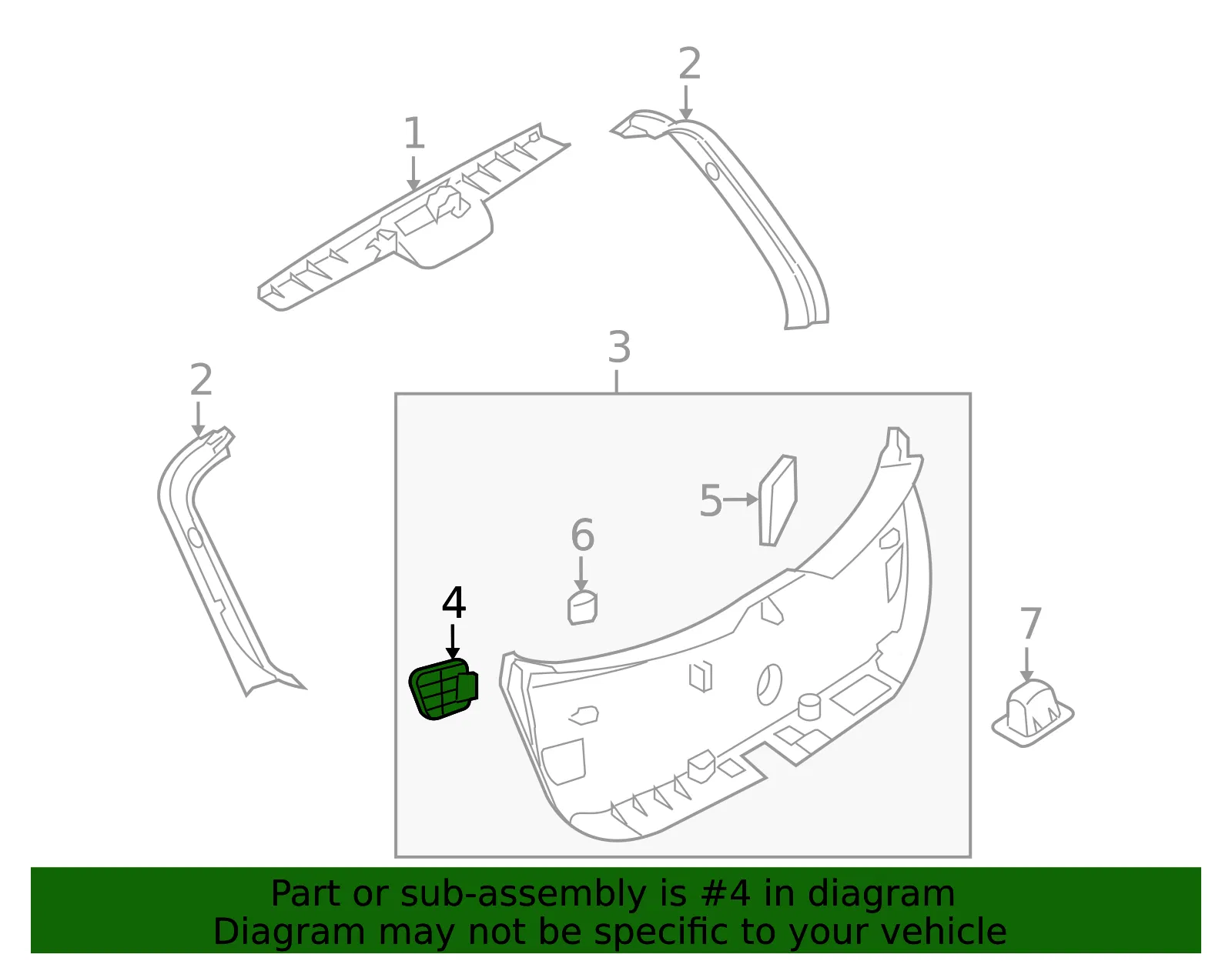 Lower Trim Plate - Mazda (bp4k68967a02) - view 2