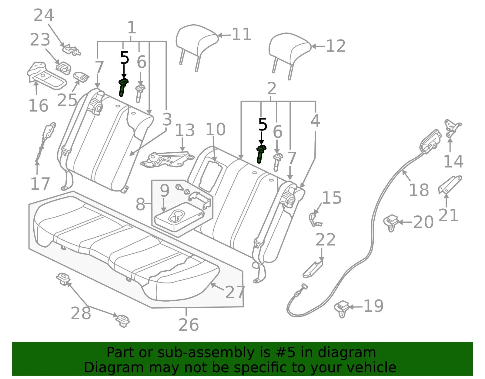 Headrest Guide - Mazda (bp4k881g934) - view 2