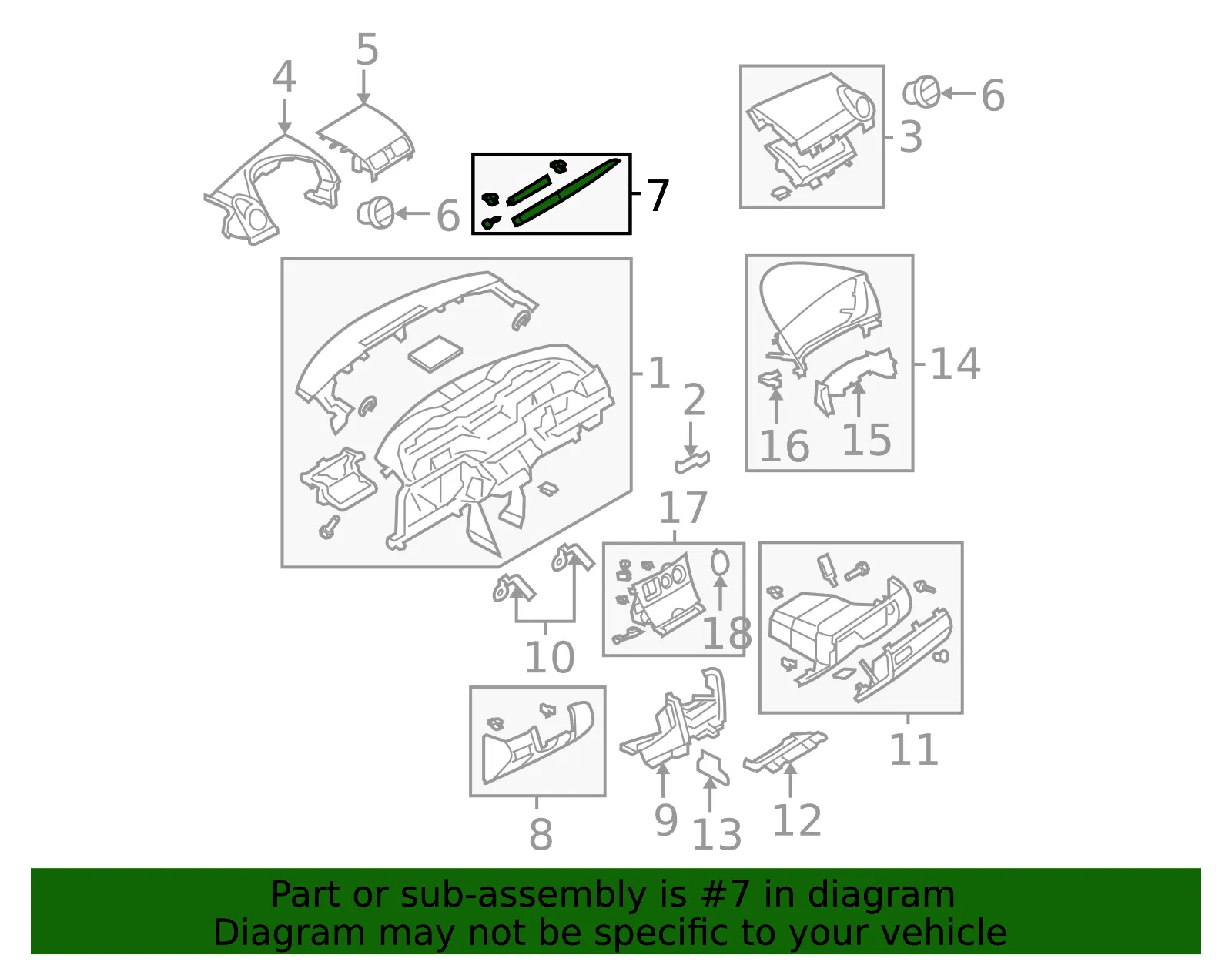 Instrument Panel Trim Panel - Mazda (bp4m55210e) - view 2