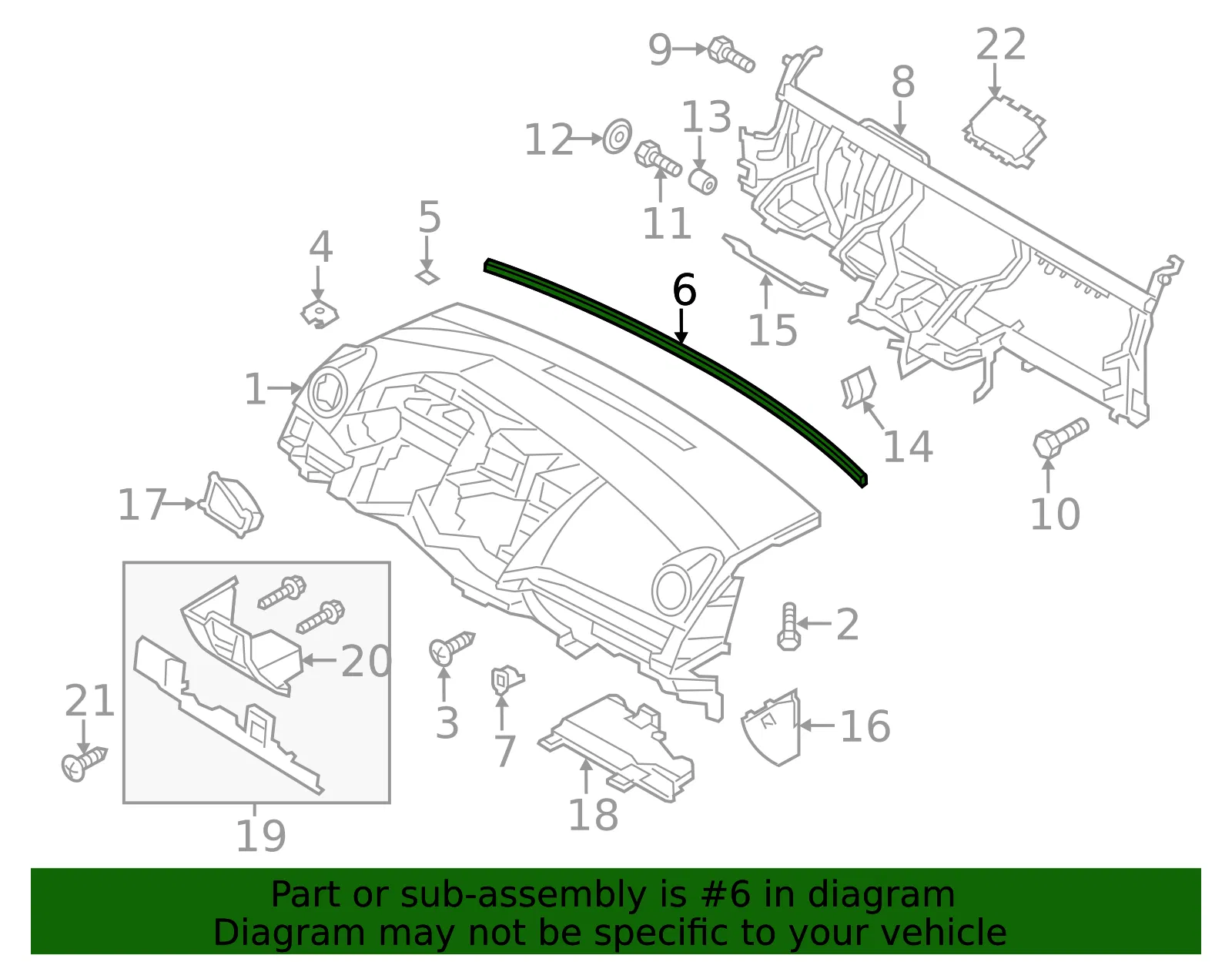 Instrument Panel Seal - Mazda (c23555162) - view 2