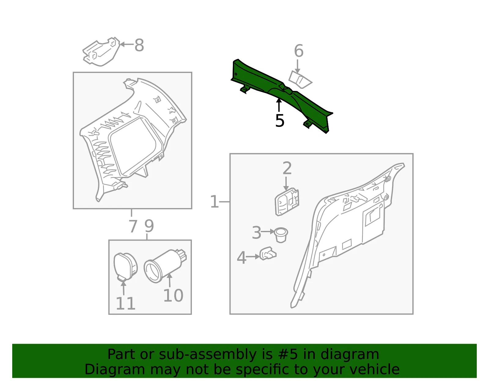 Trunk Trim Scuff Plate - Mazda (c2356889xb02) - view 2