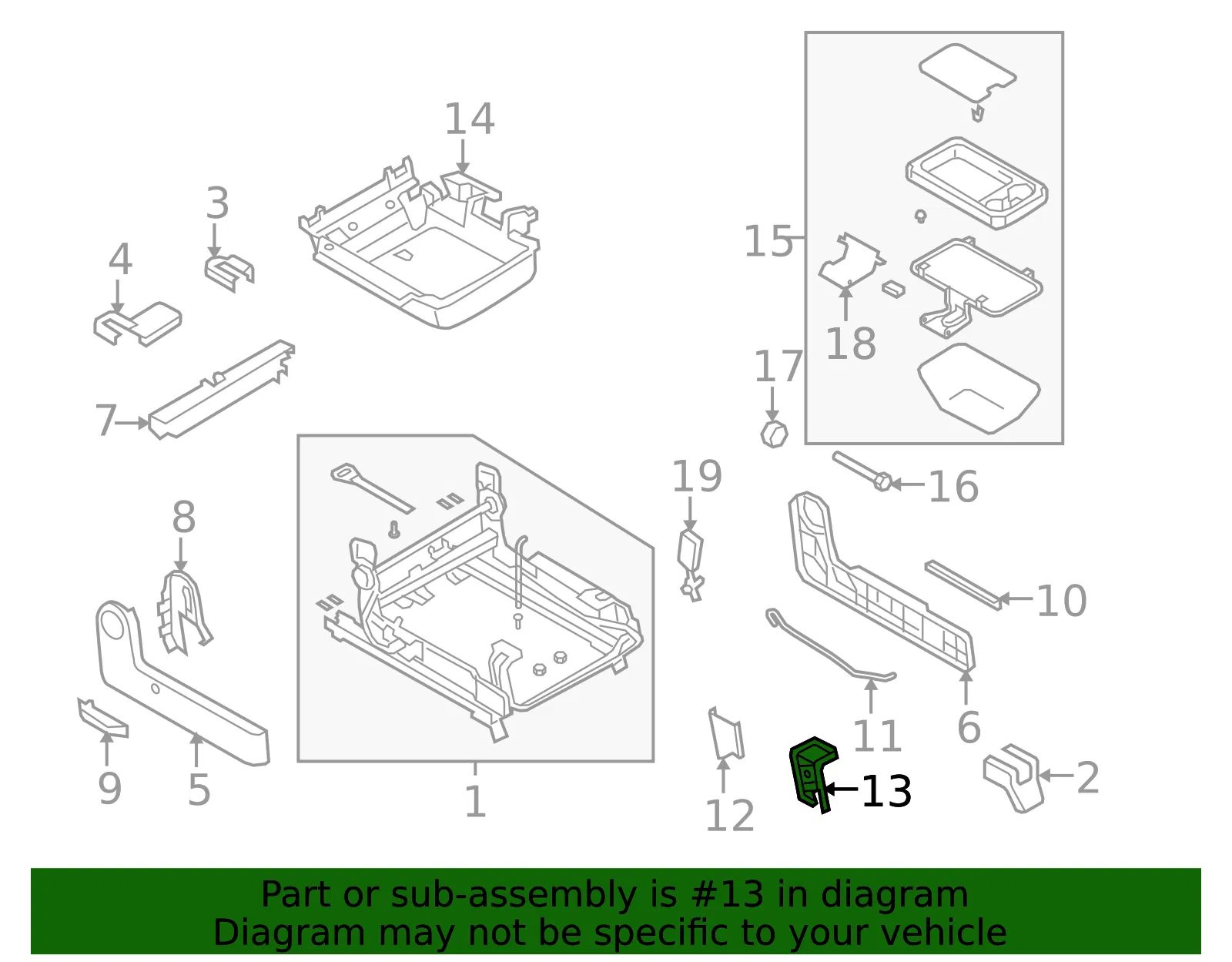 Seat Frame Trim Panel - Mazda (c243881m134) - view 2