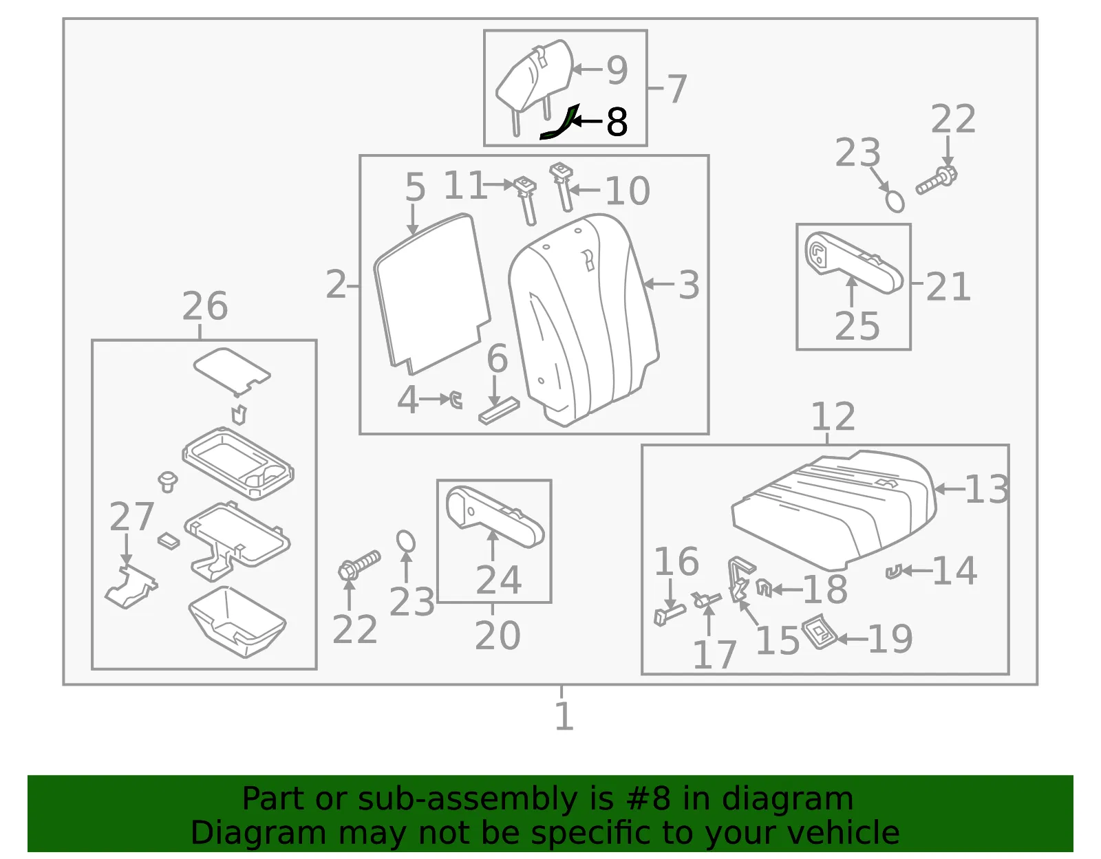 Headrest Cap - Mazda (c2438822534) - view 2