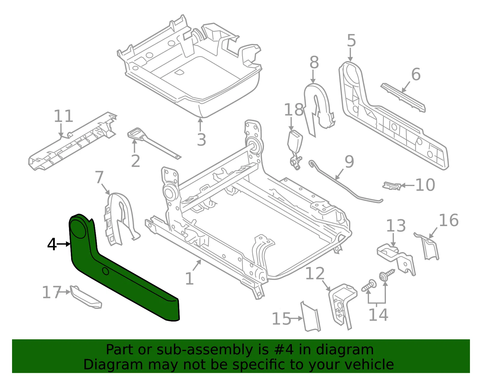 Seat Trim Panel - Mazda (c243882j702) - view 2