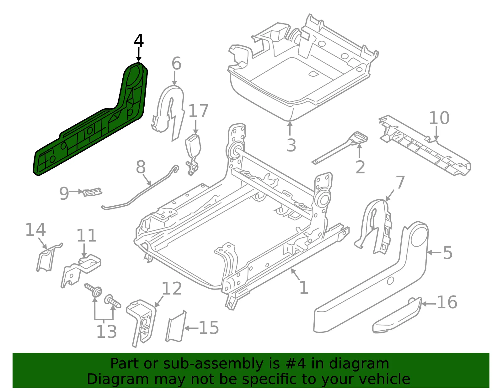 Seat Trim Panel - Mazda (c243882k7a02) - view 2