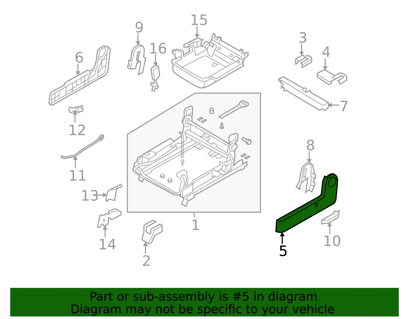 Seat Trim Panel - Mazda (c243882k802) - view 2