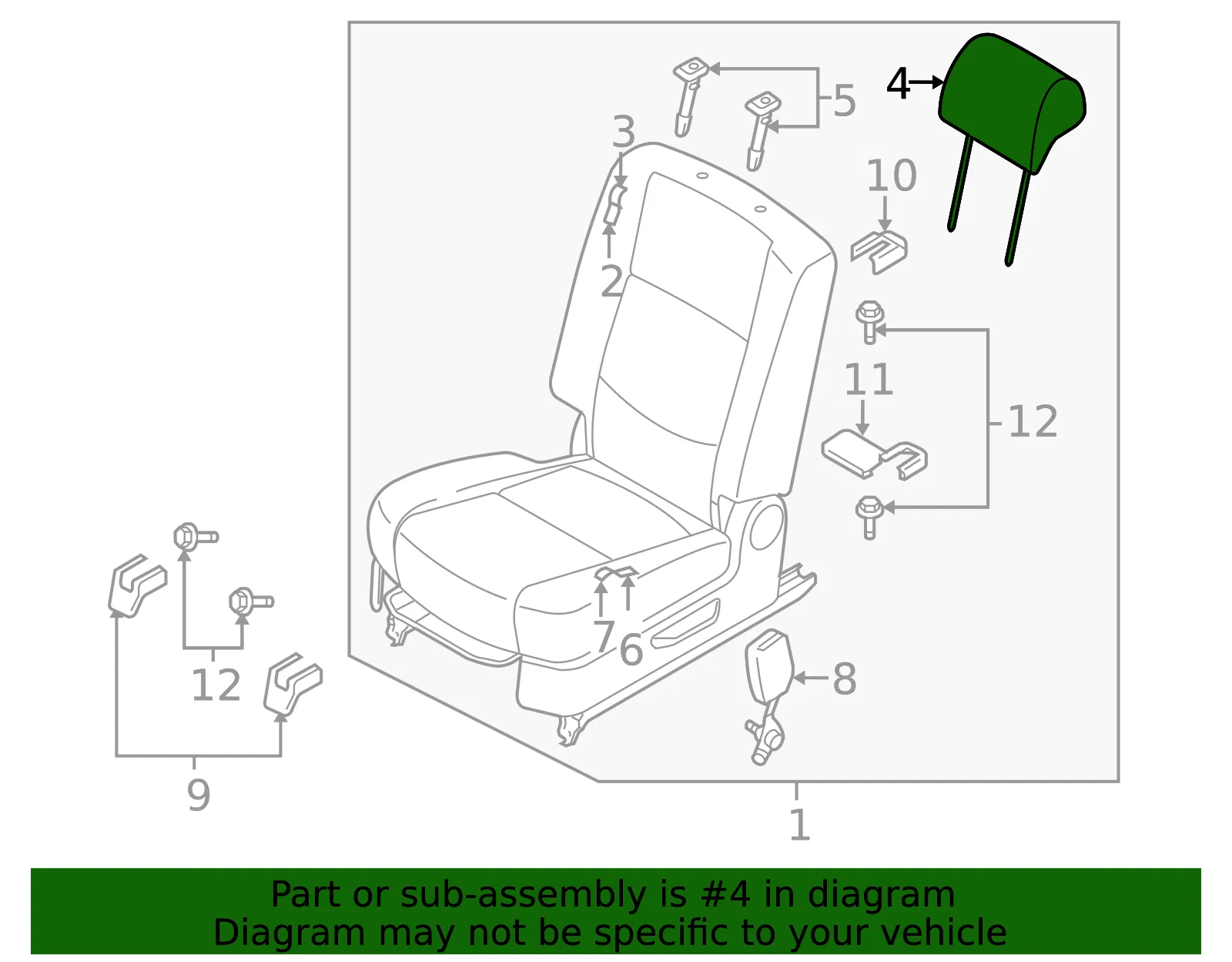 Headrest - Mazda (c25088240a02) - view 2