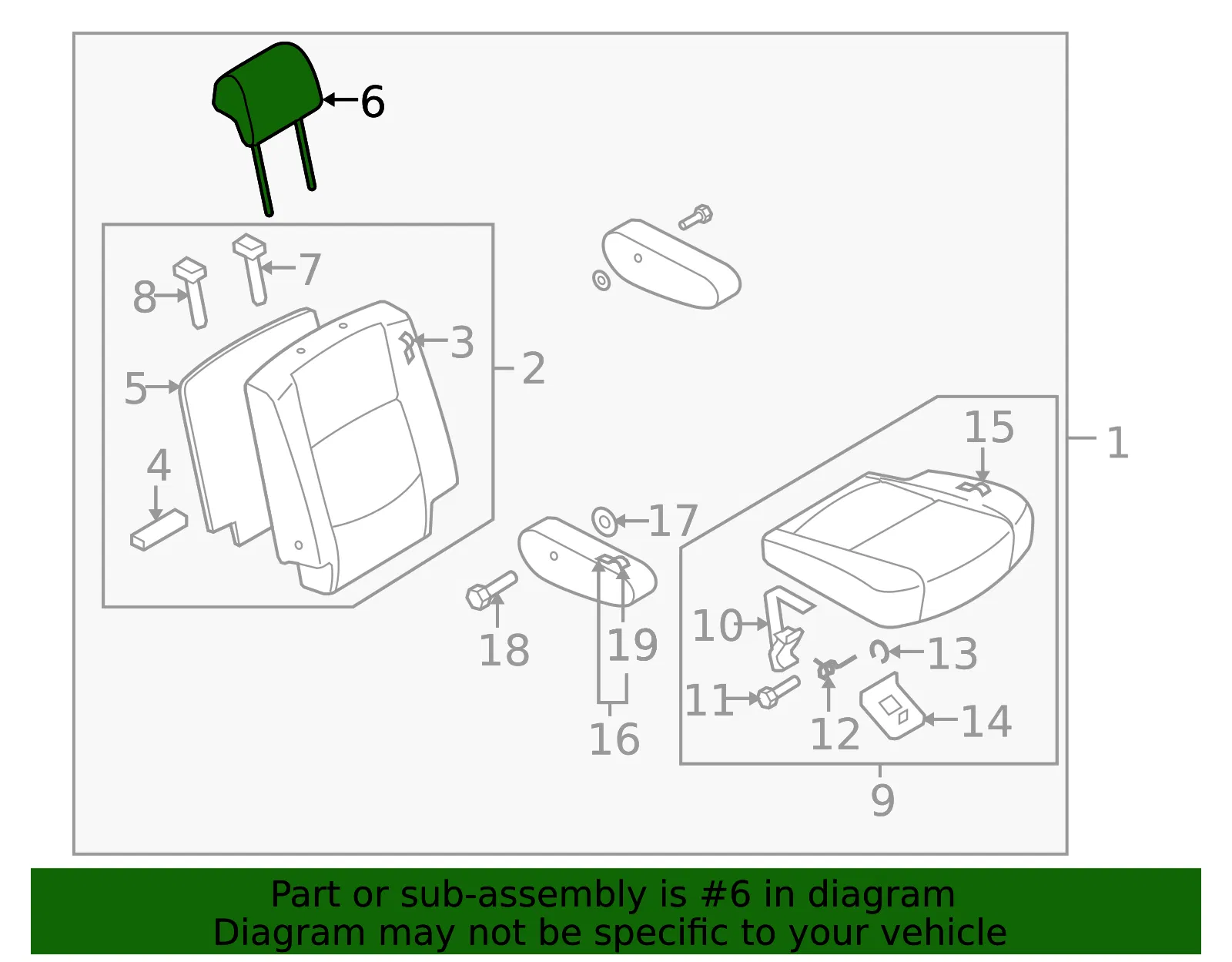 Headrest - Mazda (c31588240a02) - view 2