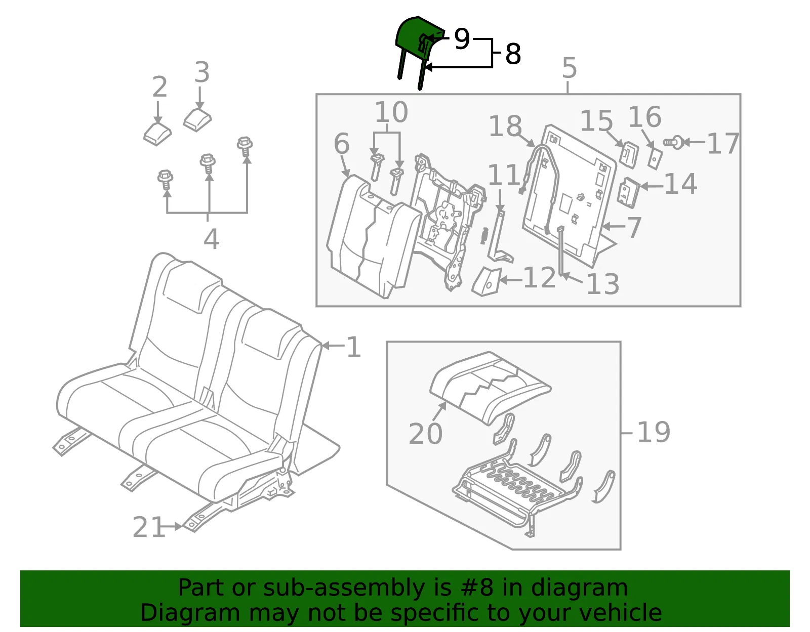 Headrest - Mazda (c34588340a02) - view 2