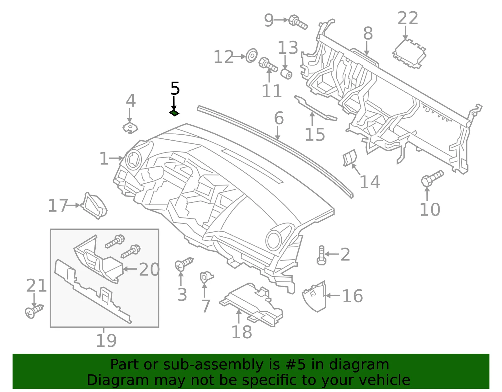 Instrument Panel Insulator - Mazda (c51355180) - view 2