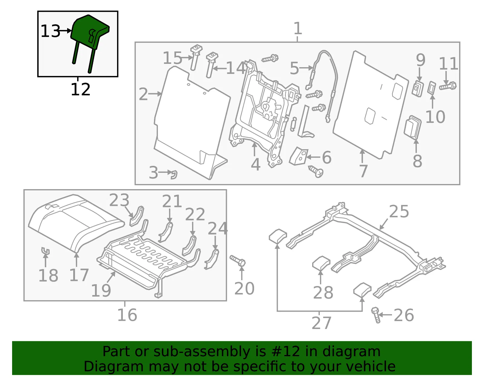 Headrest - Mazda (c5138834034) - view 2