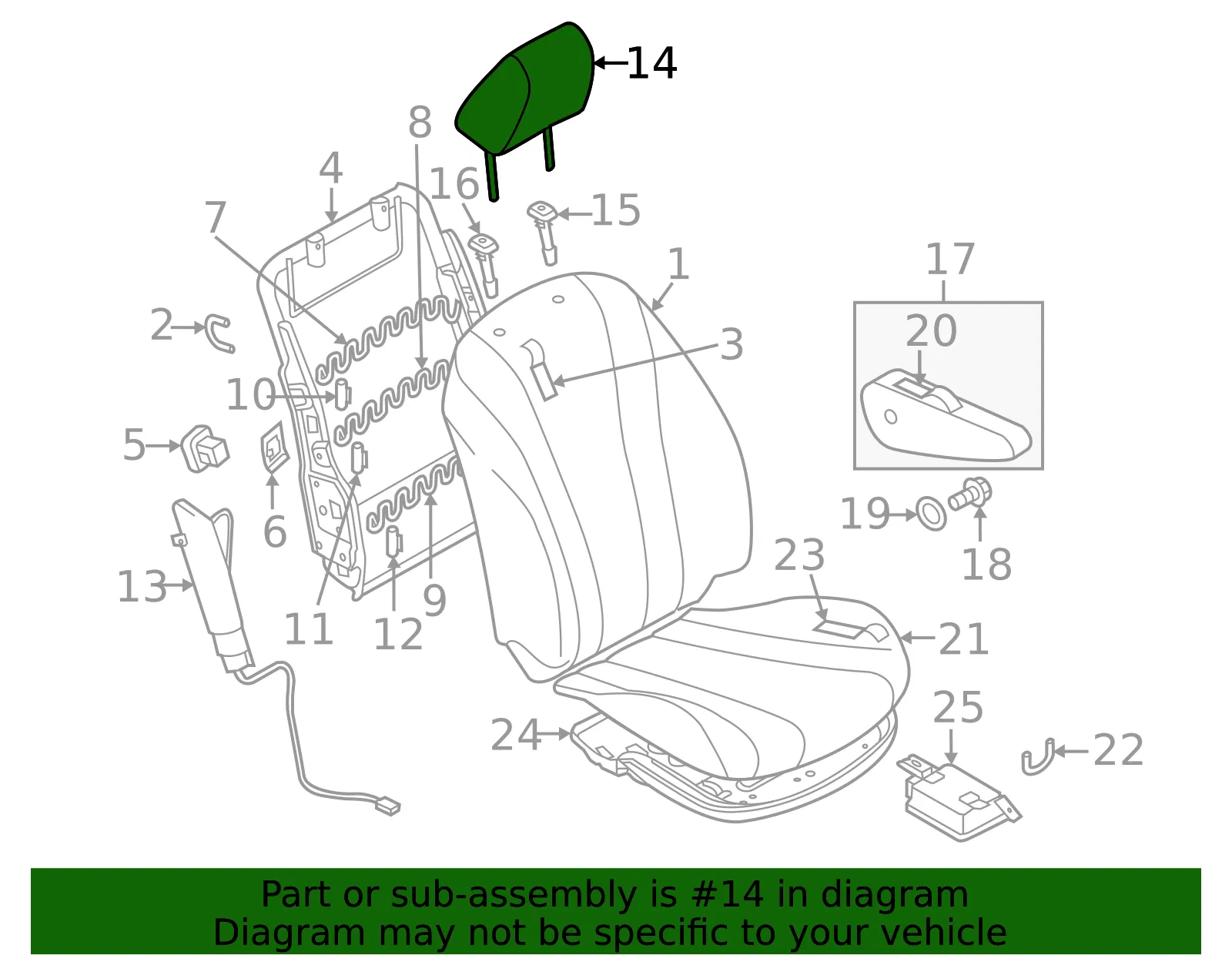 Headrest - Mazda (c5978814034) - view 2