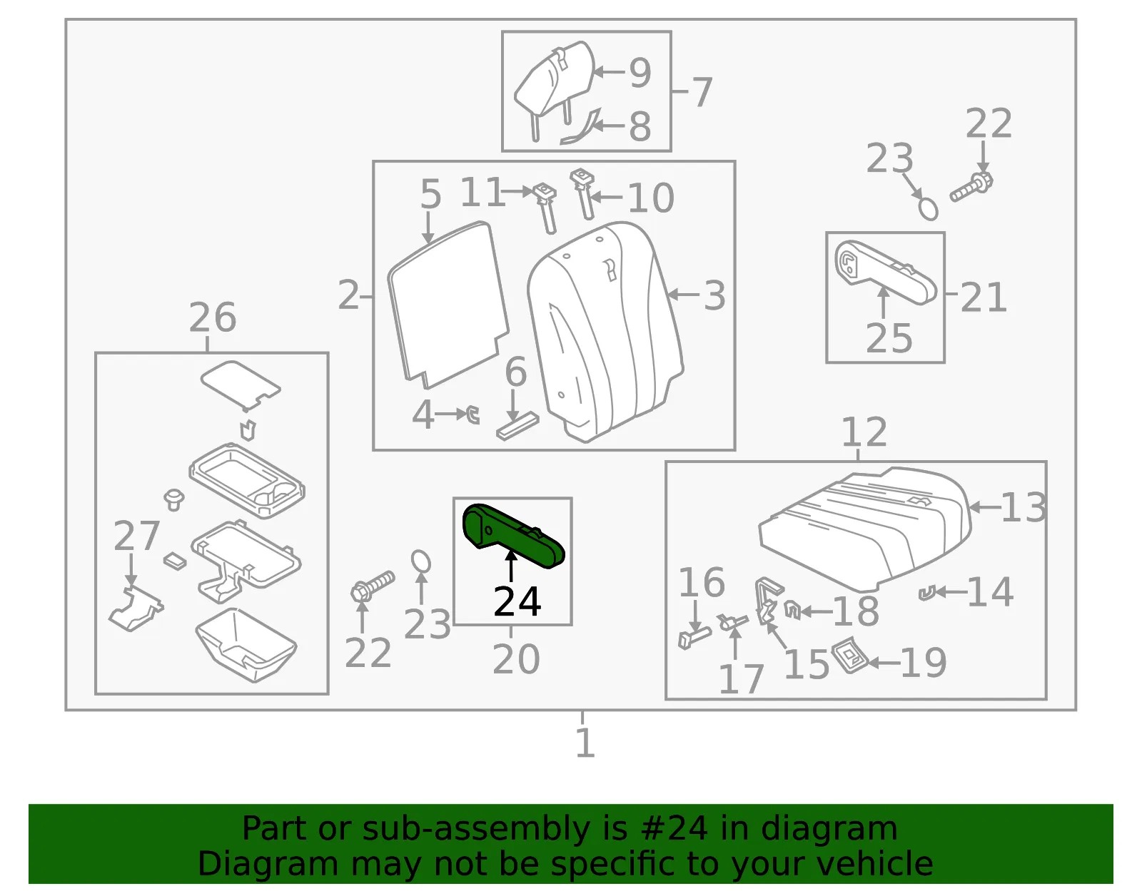 Armrest Cover - Mazda (c614882a002) - view 2