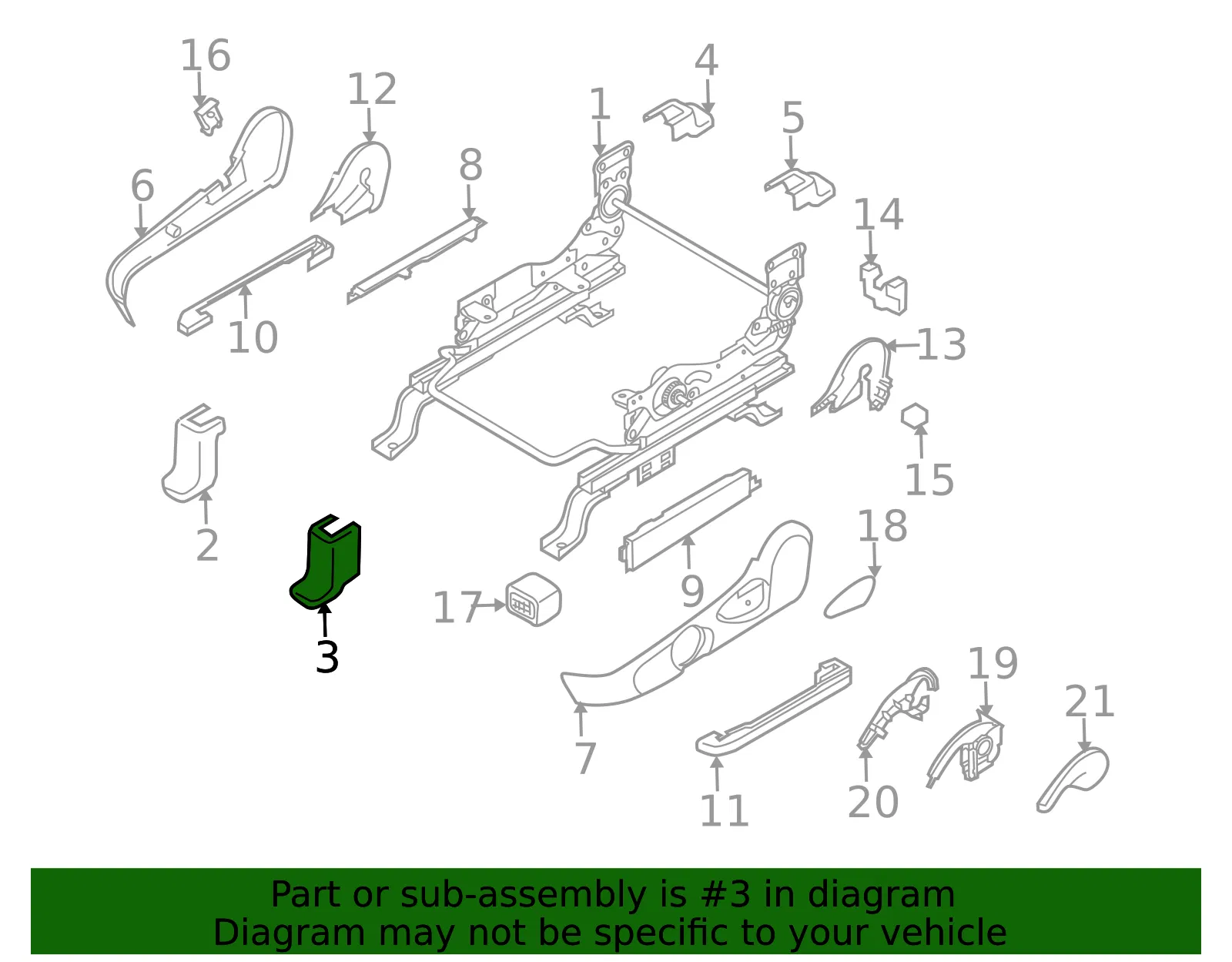 Seat Track Cover - Mazda (cc2957044a02) - view 2