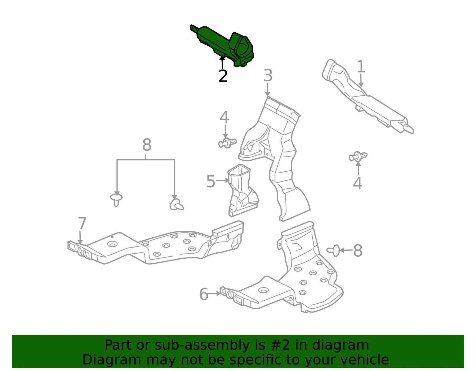Instrument Panel Air Duct - Mazda (cc2961158b) - view 2