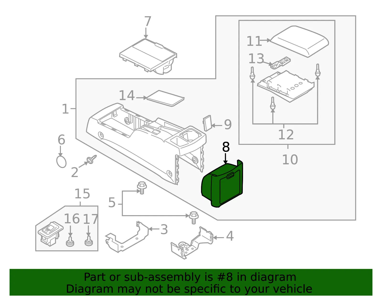 Console Cup Holder - Mazda (cc336439xb02) - view 2