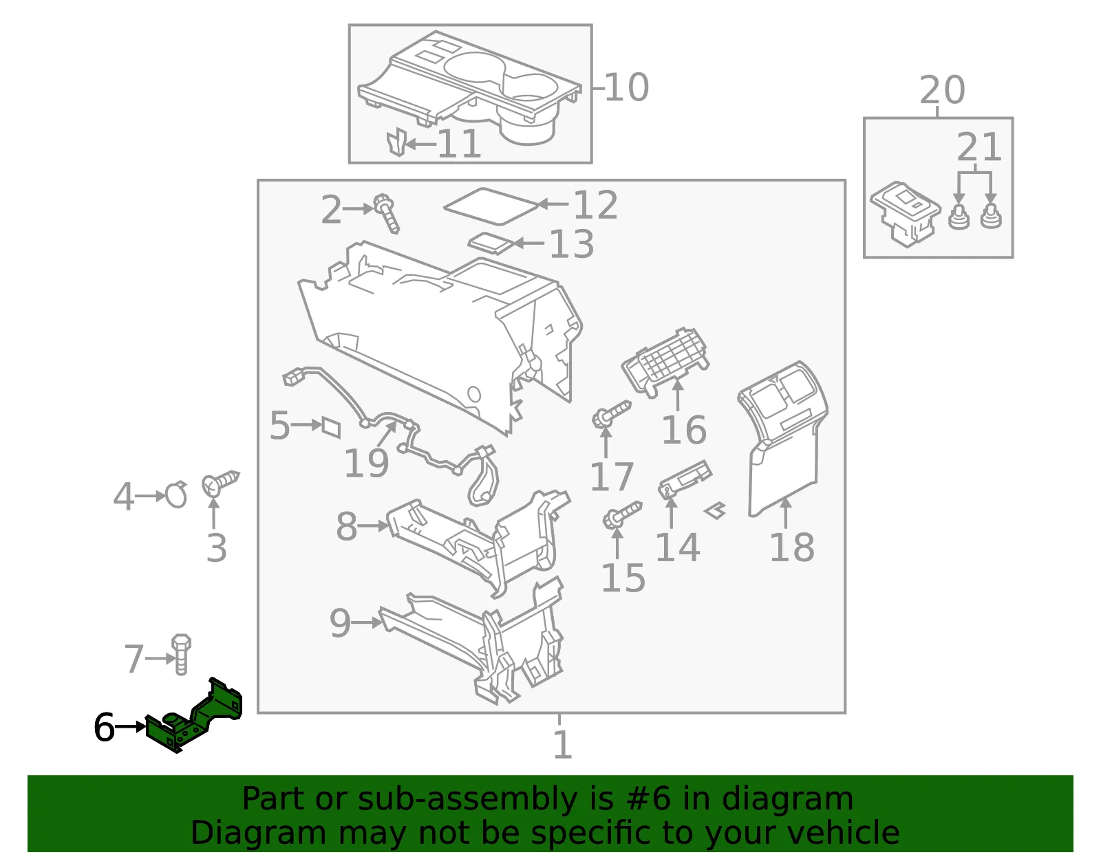 Console Bracket - Mazda (cc3364426b) - view 2