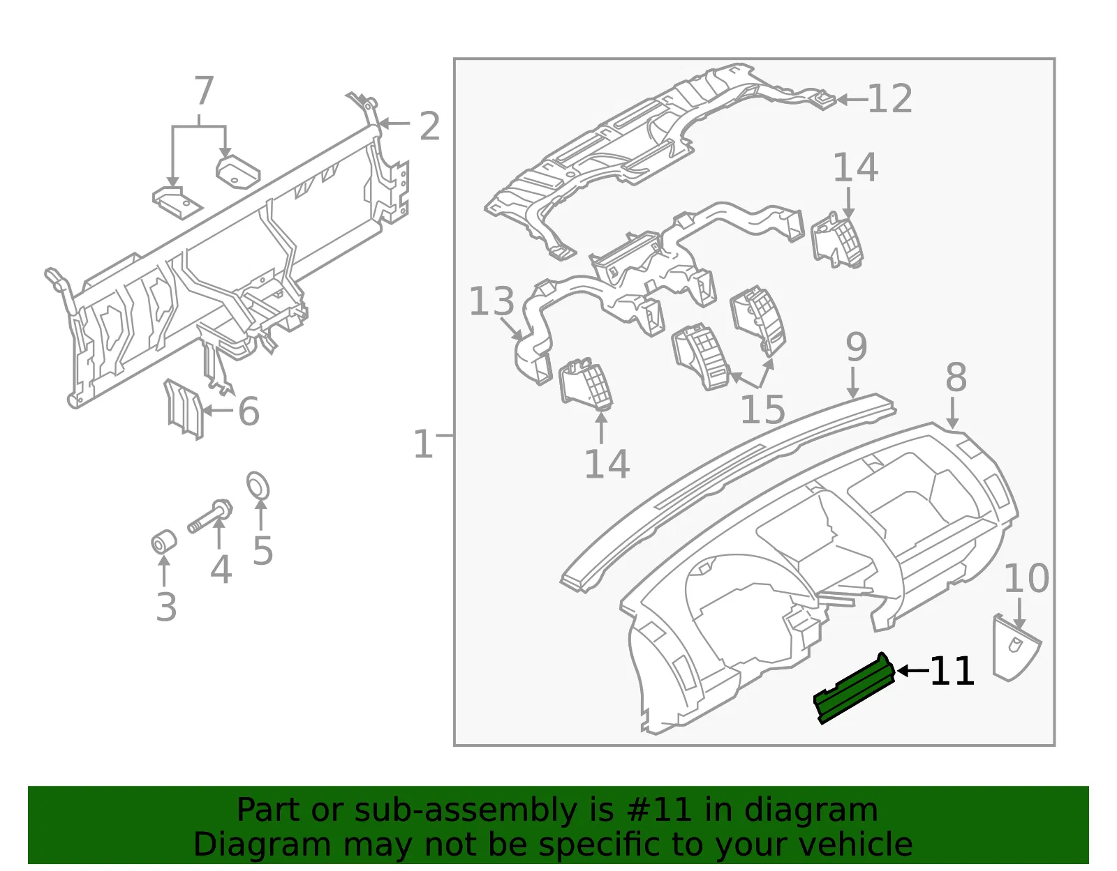 Instrument Panel Trim Panel - Mazda (cc4355256a) - view 2