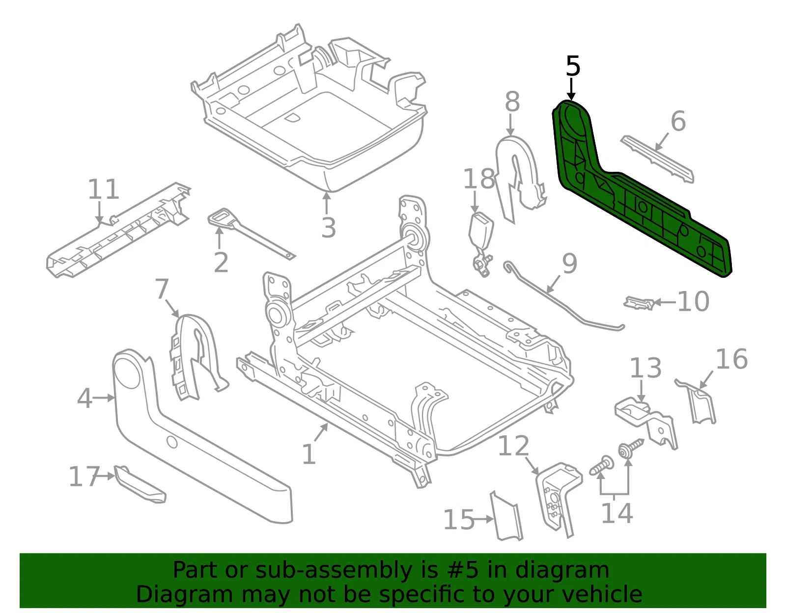 Seat Trim Panel - Mazda (cc43882j802) - view 2