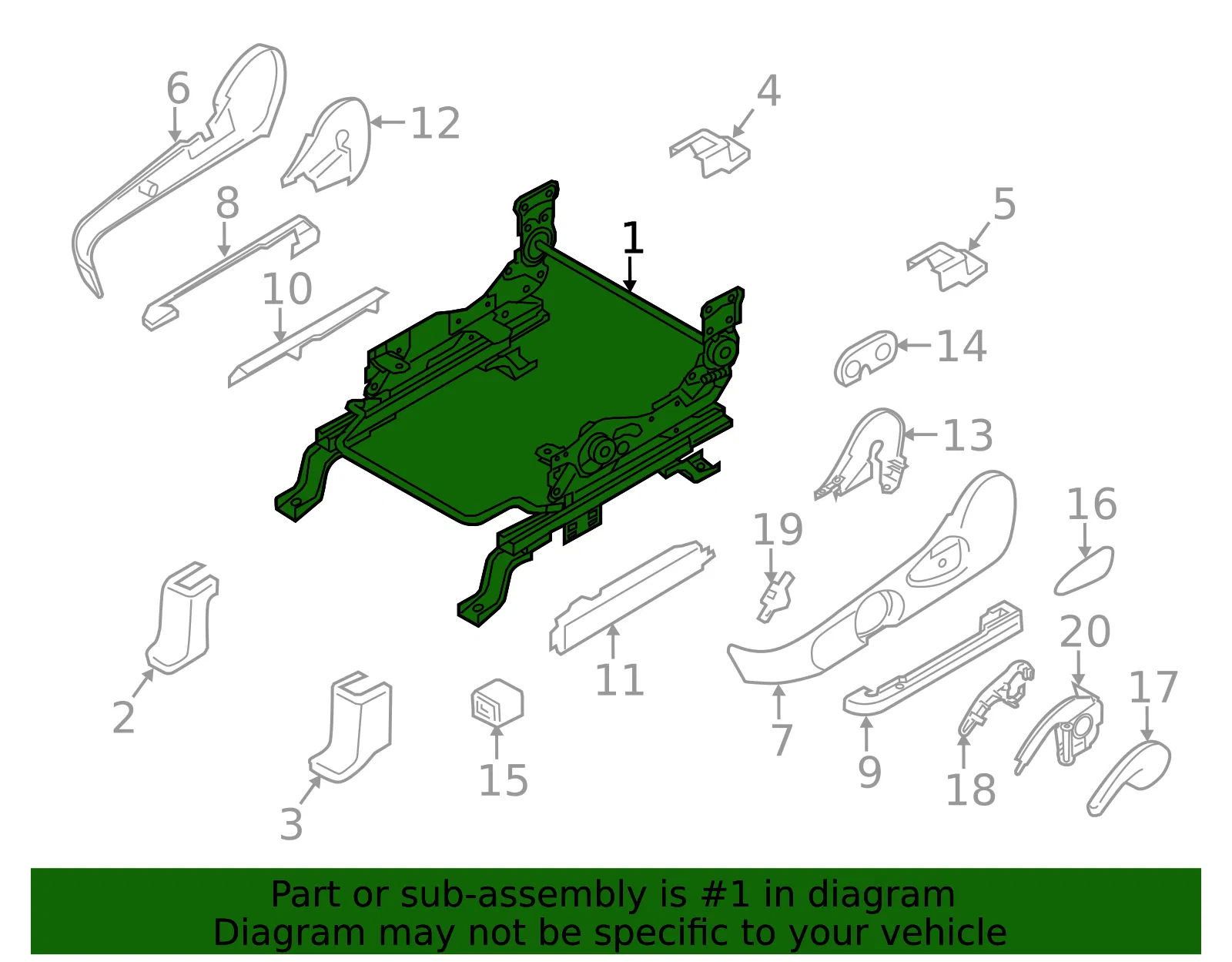 Seat Adjust Assembly - Mazda (cc4388h50d) - view 2