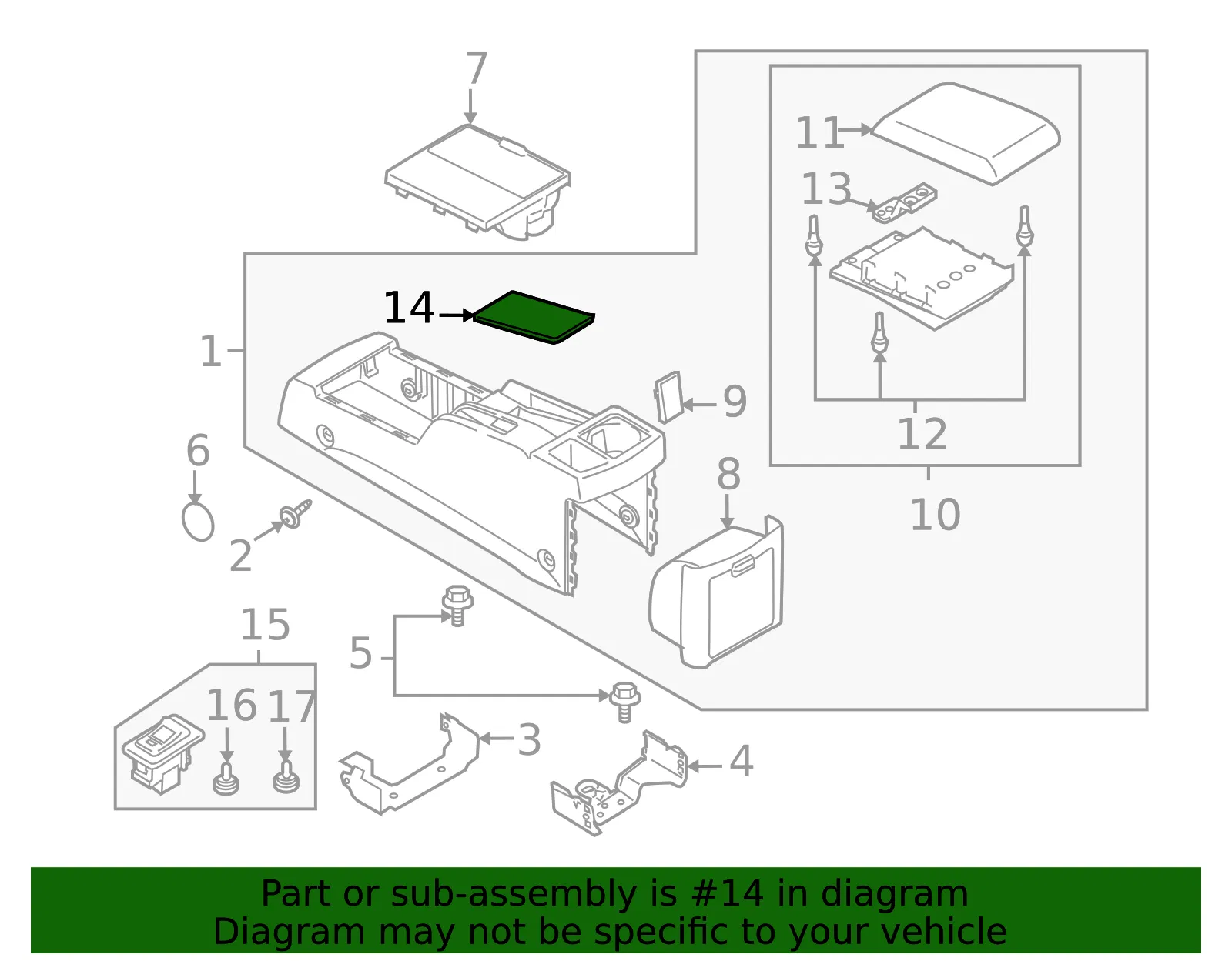 Console Mat - Mazda (cc5164449a) - view 2