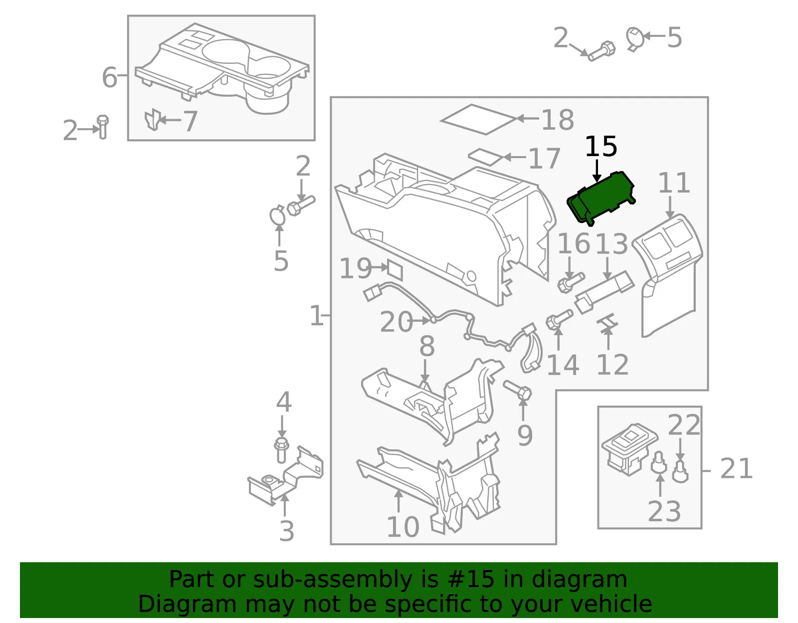 Console Air Vent - Mazda (cd846491x34) - view 2
