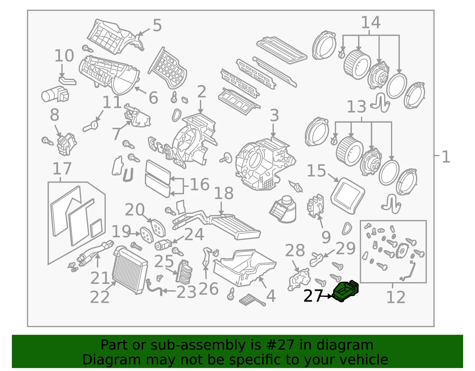 Instrument Panel Air Duct - Mazda (ce4961a07) - view 2
