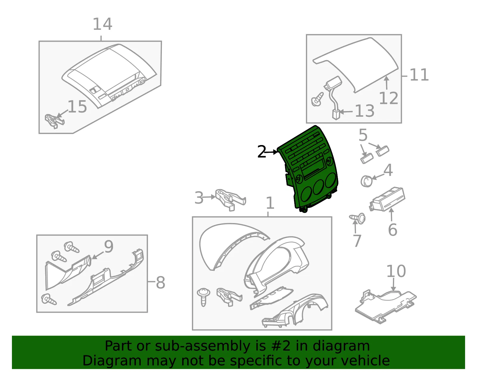 Instrument Panel Bezel - Mazda (ce5066ah0) - view 2