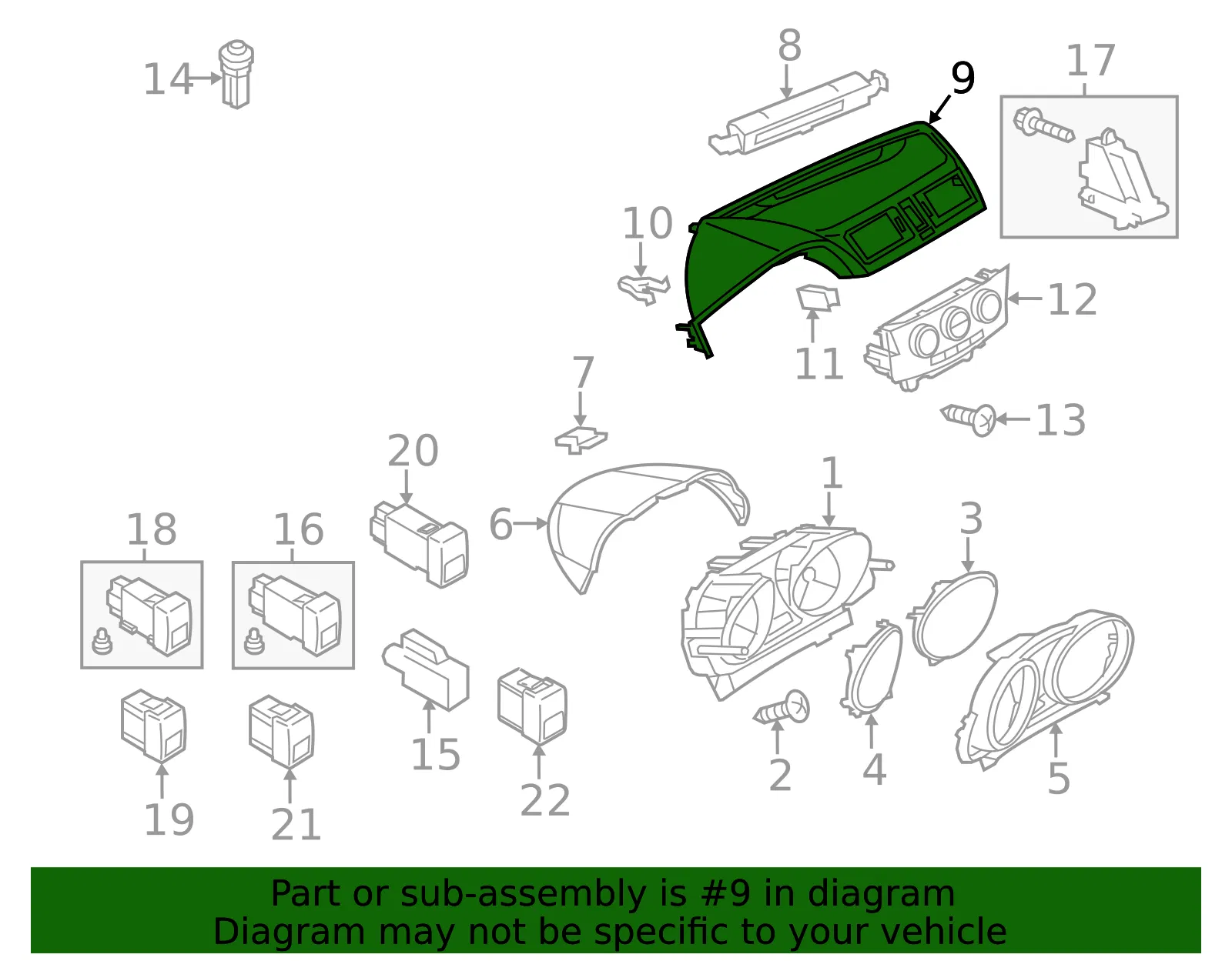 Instrument Panel Cover - Mazda (cg1555310b) - view 2
