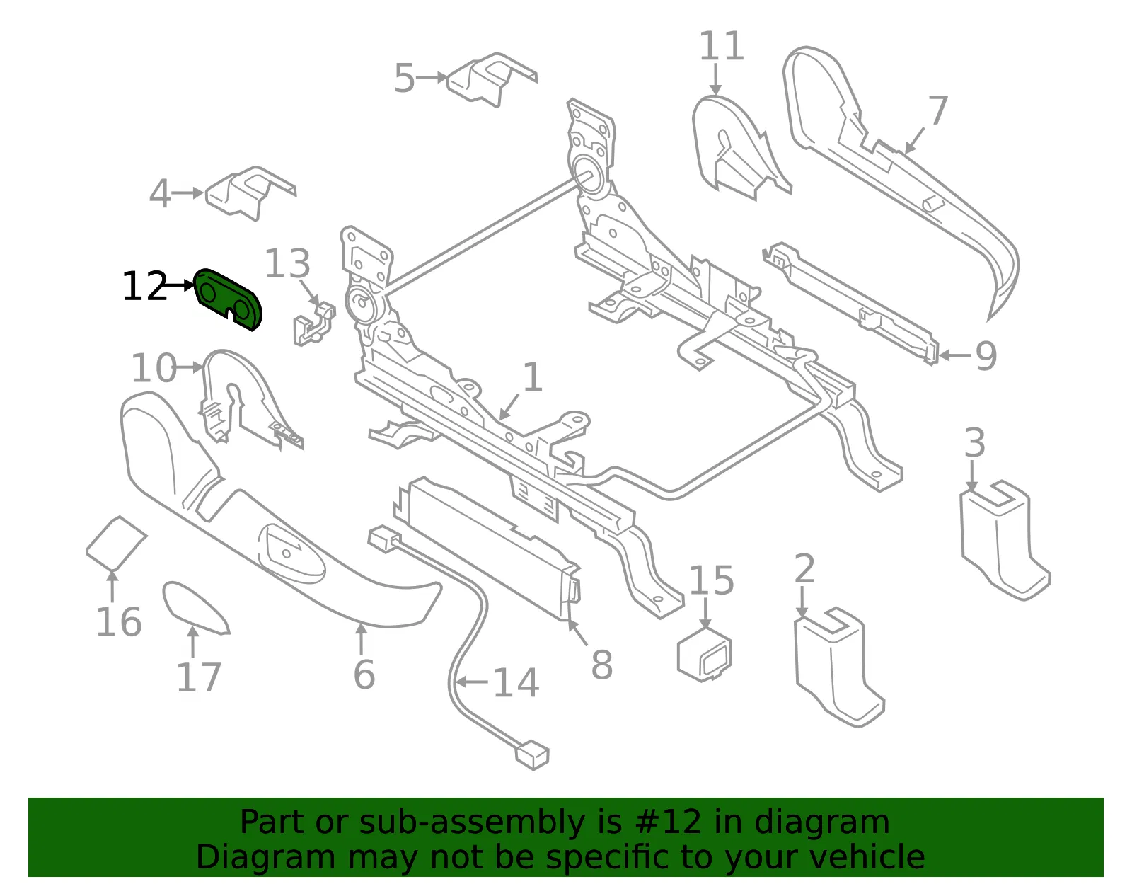 Seat Frame Trim Panel - Mazda (cg36881m1) - view 2