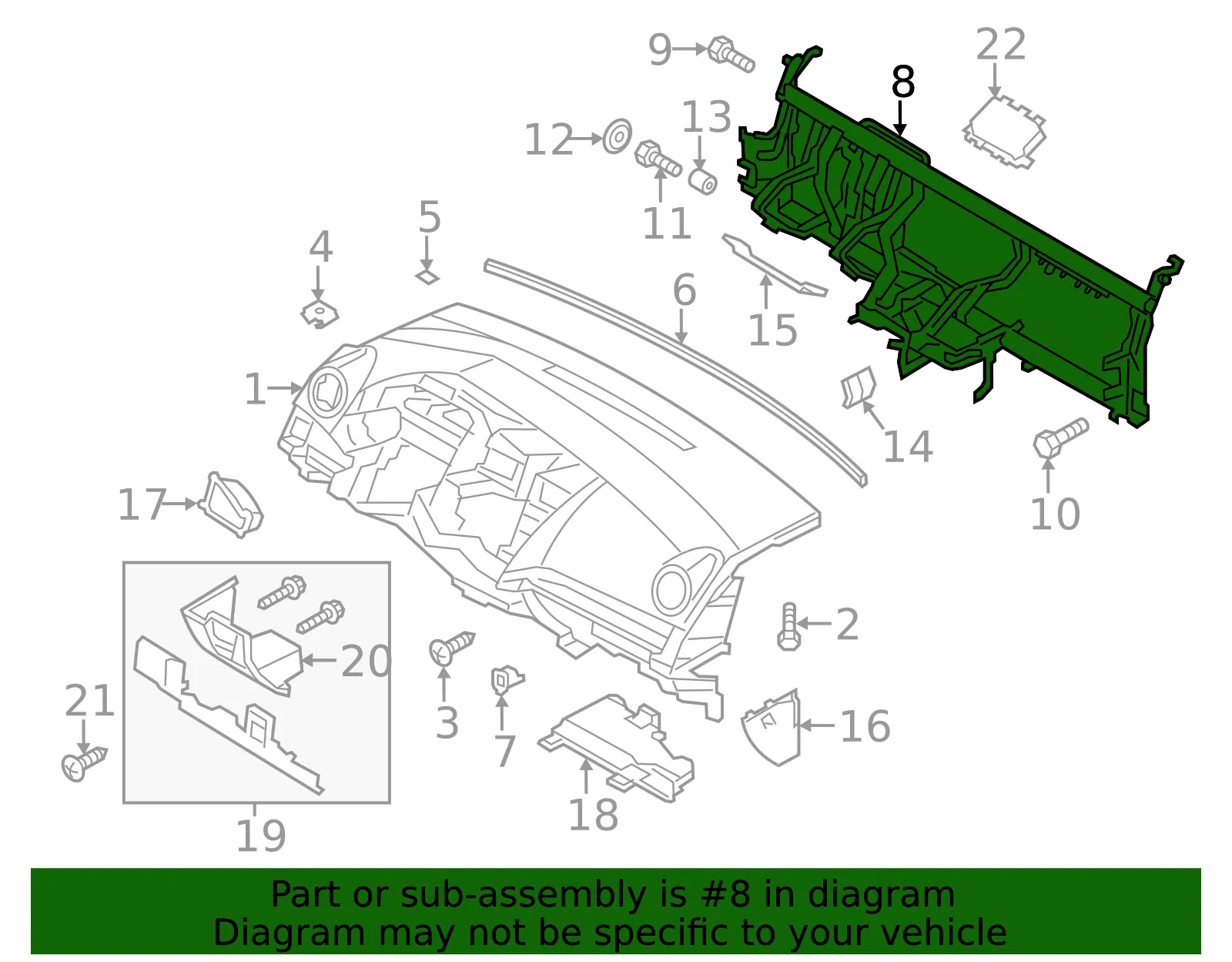 Instrument Panel Cross-Member - Mazda (cg3760420) - view 2