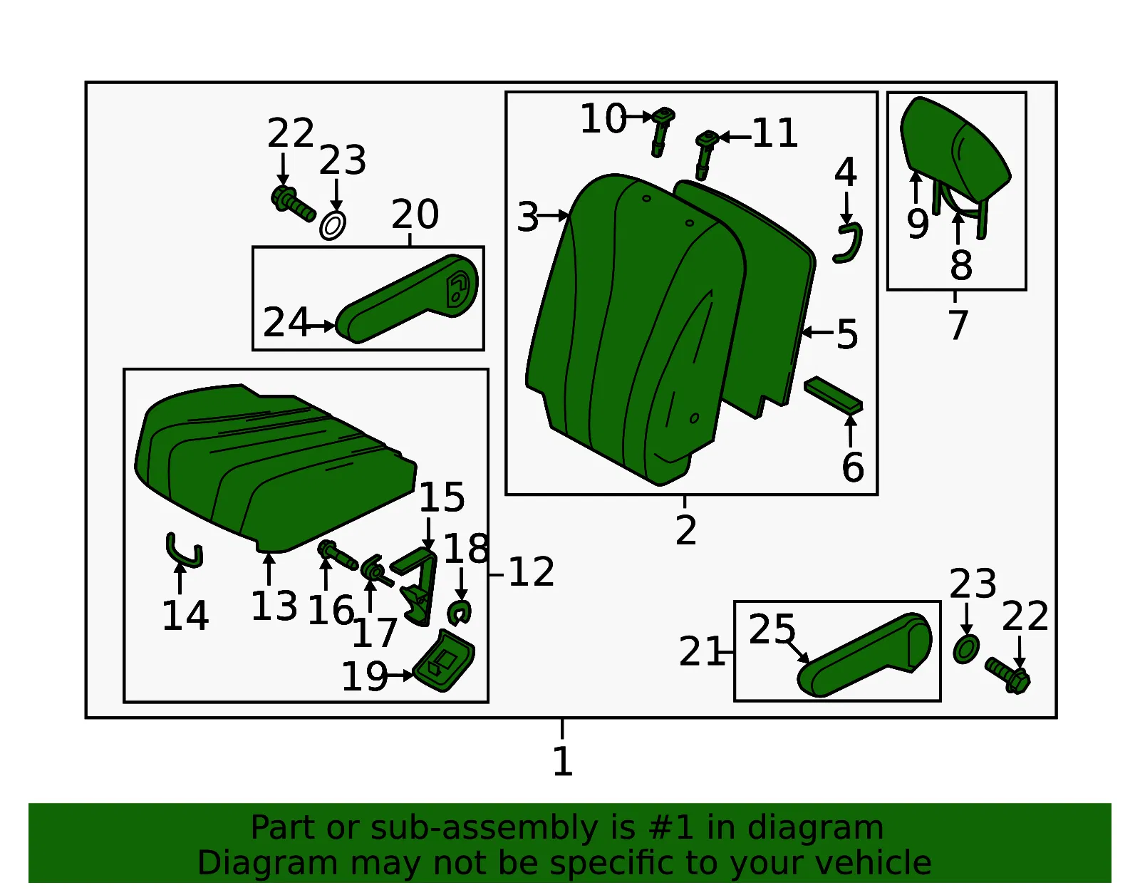 Seat Assembly - Mazda (cg855725xc34) - view 2