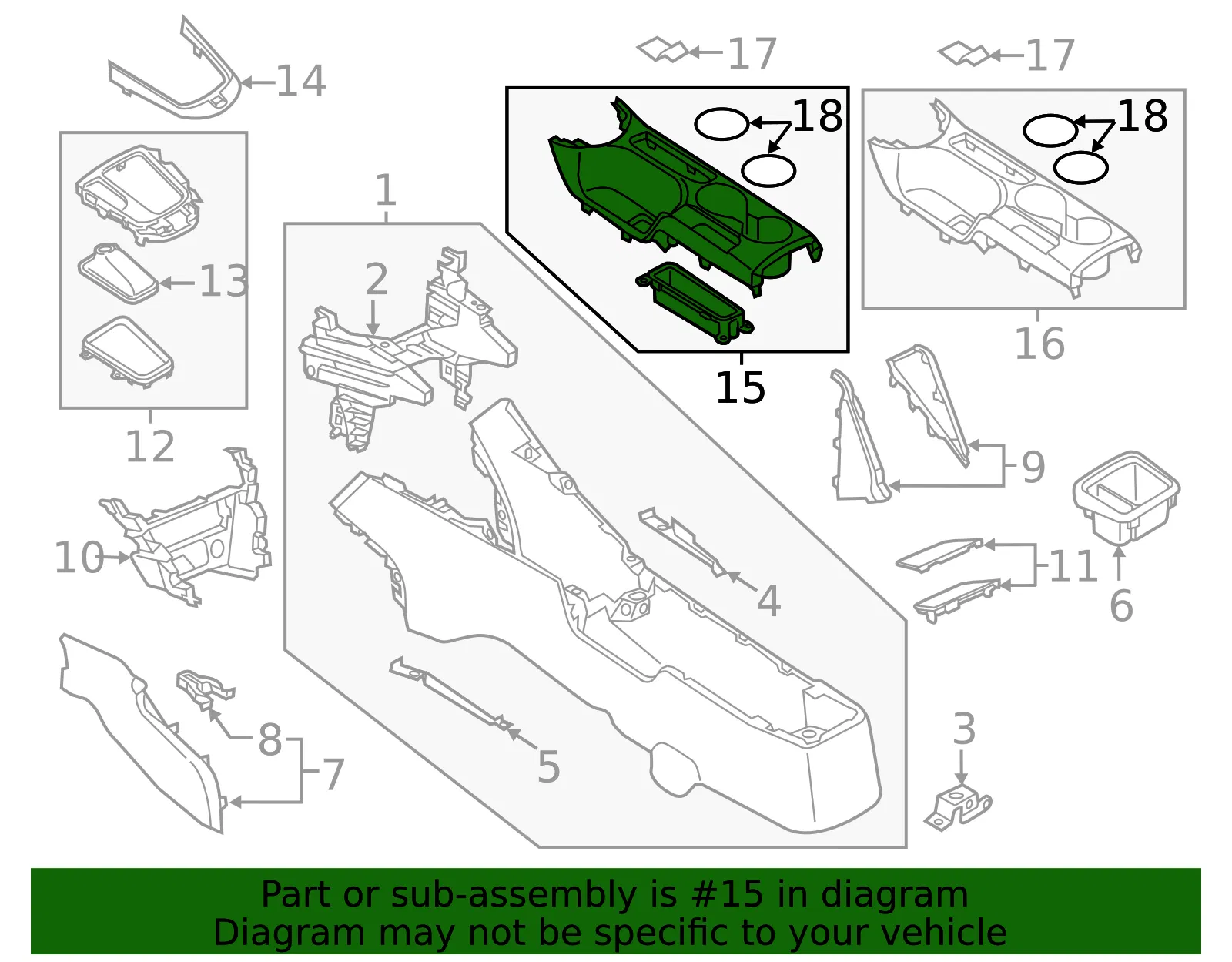 Console Cup Holder - Mazda (d09w6443yc02) - view 2