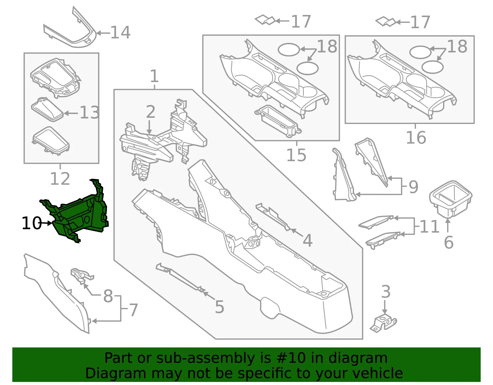 Console Trim Panel - Mazda (d10a64320a02) - view 2