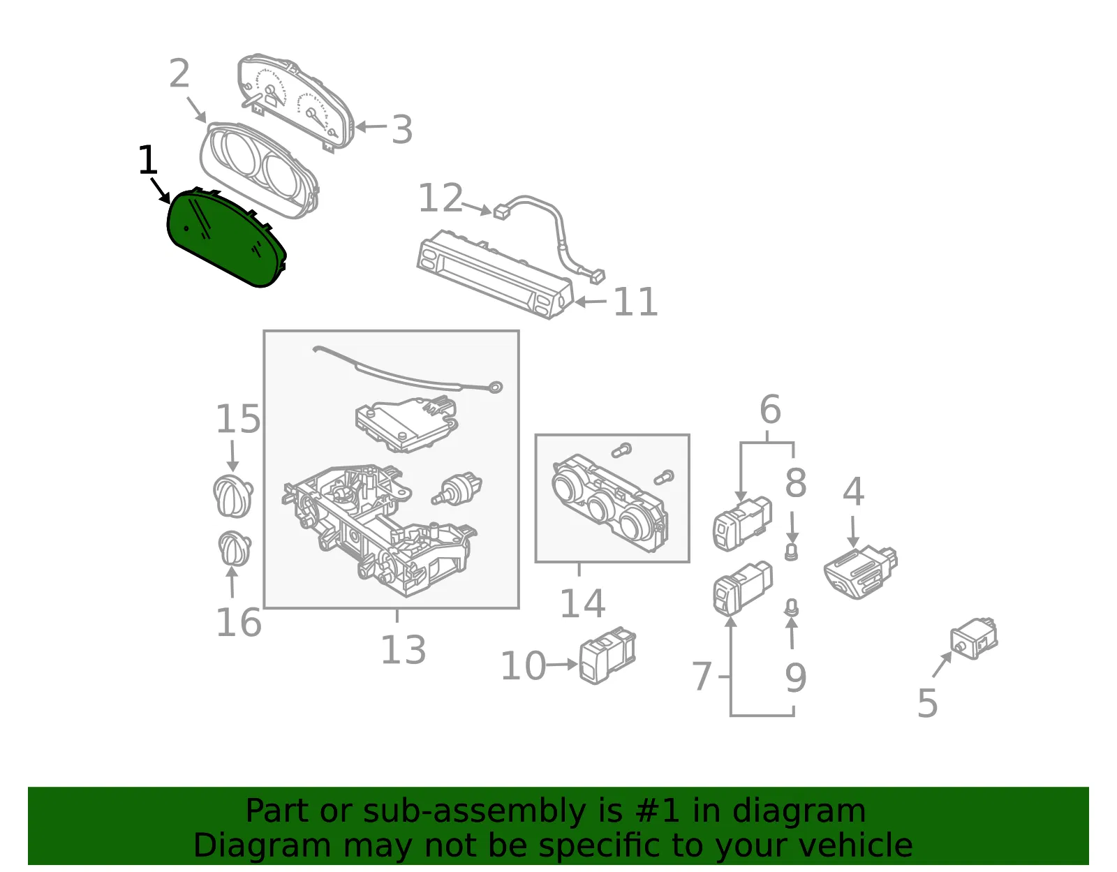 Instrument Panel Lens - Mazda (d46255447) - view 2