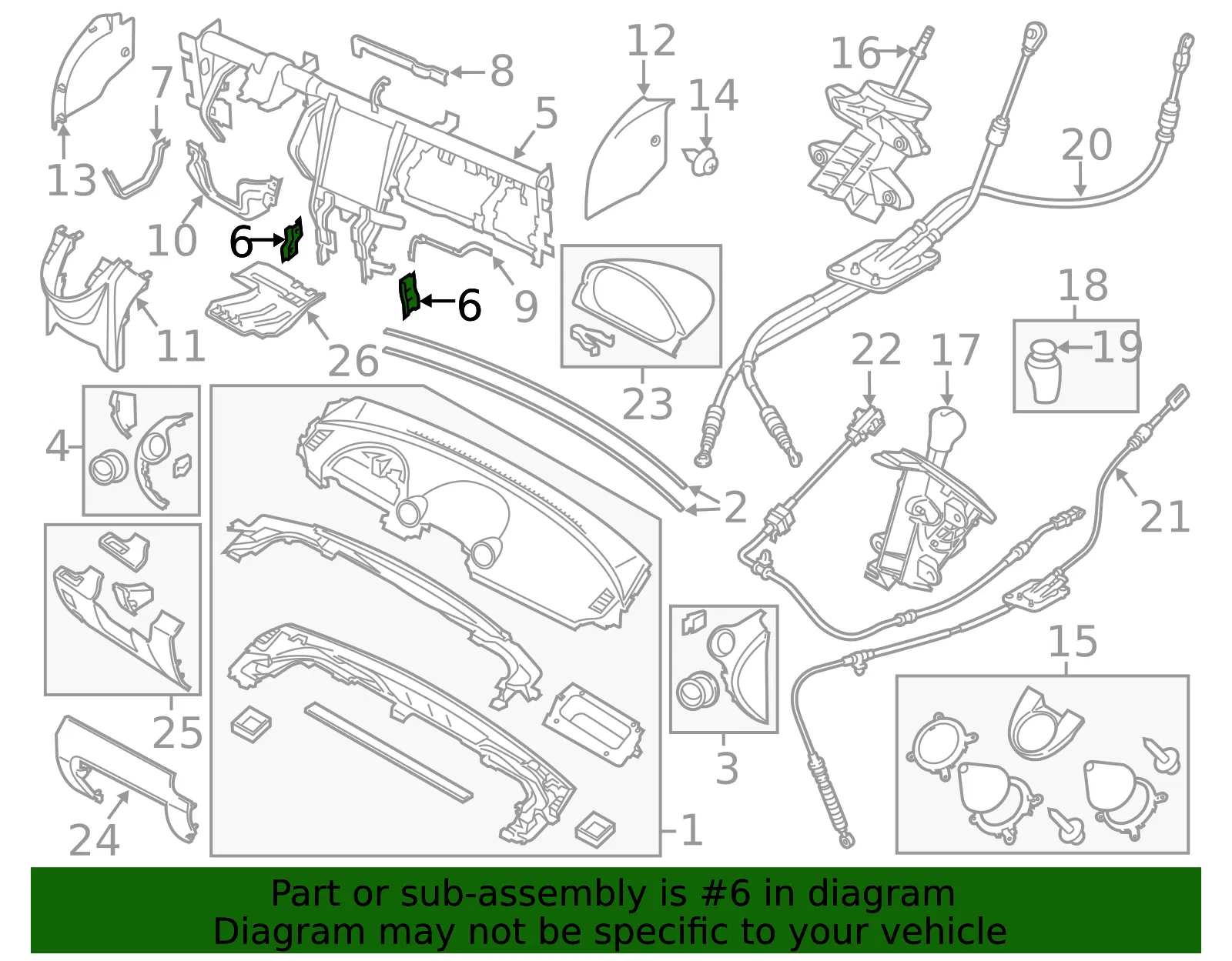 Instrument Panel Mounting Bracket - Mazda (d65160453) - view 2