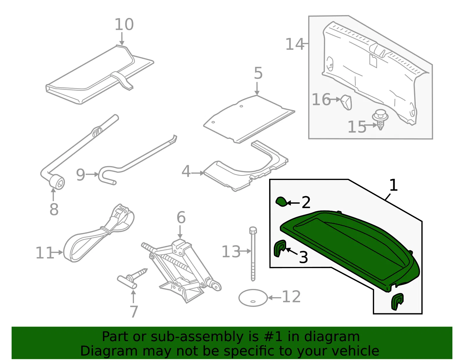 Package Tray Trim - Mazda (d65168310c02) - view 2
