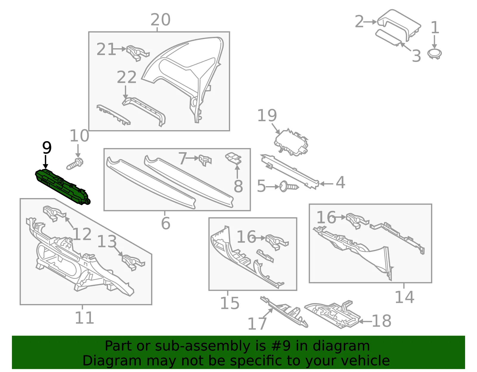 Instrument Panel Trim Panel - Mazda (db1s55260) - view 2
