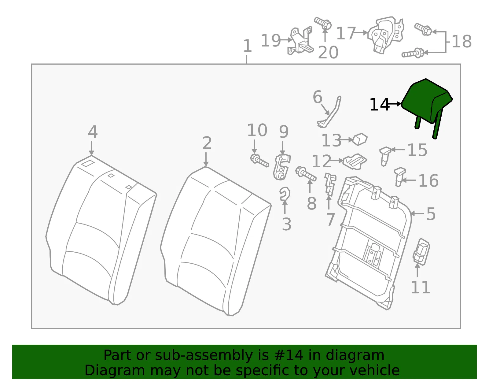 Headrest - Mazda (dd5s8824004) - view 2