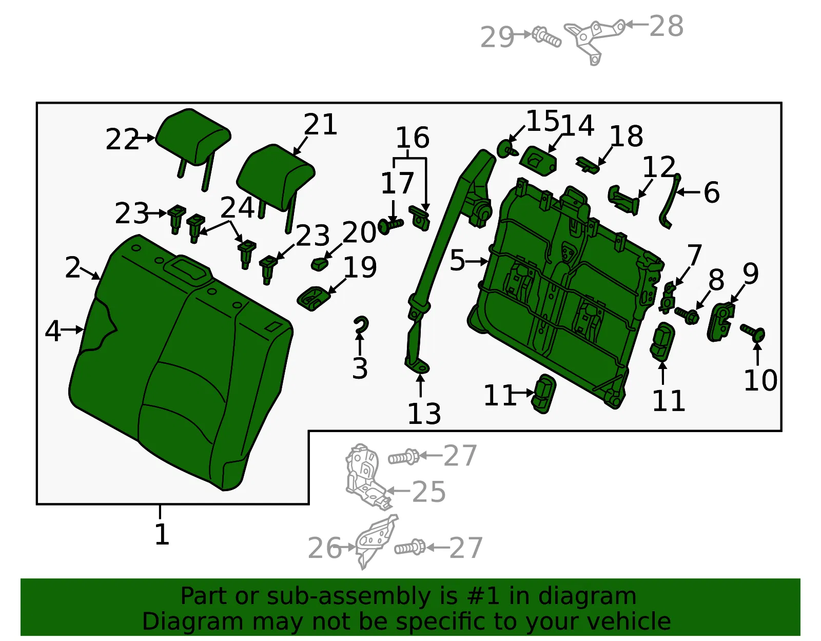 Seat Back Assembly - Mazda (dd9c5745044) - view 2