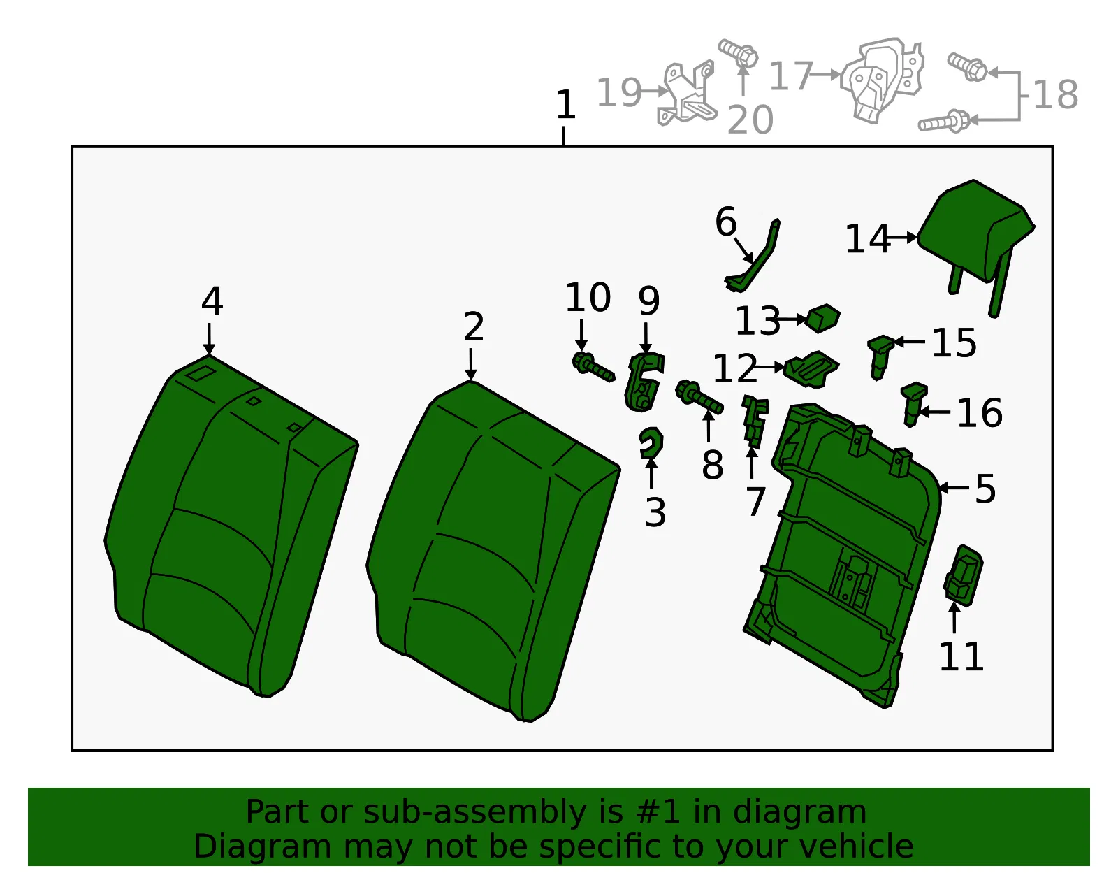 Seat Back Assembly - Mazda (devv5710021) - view 2