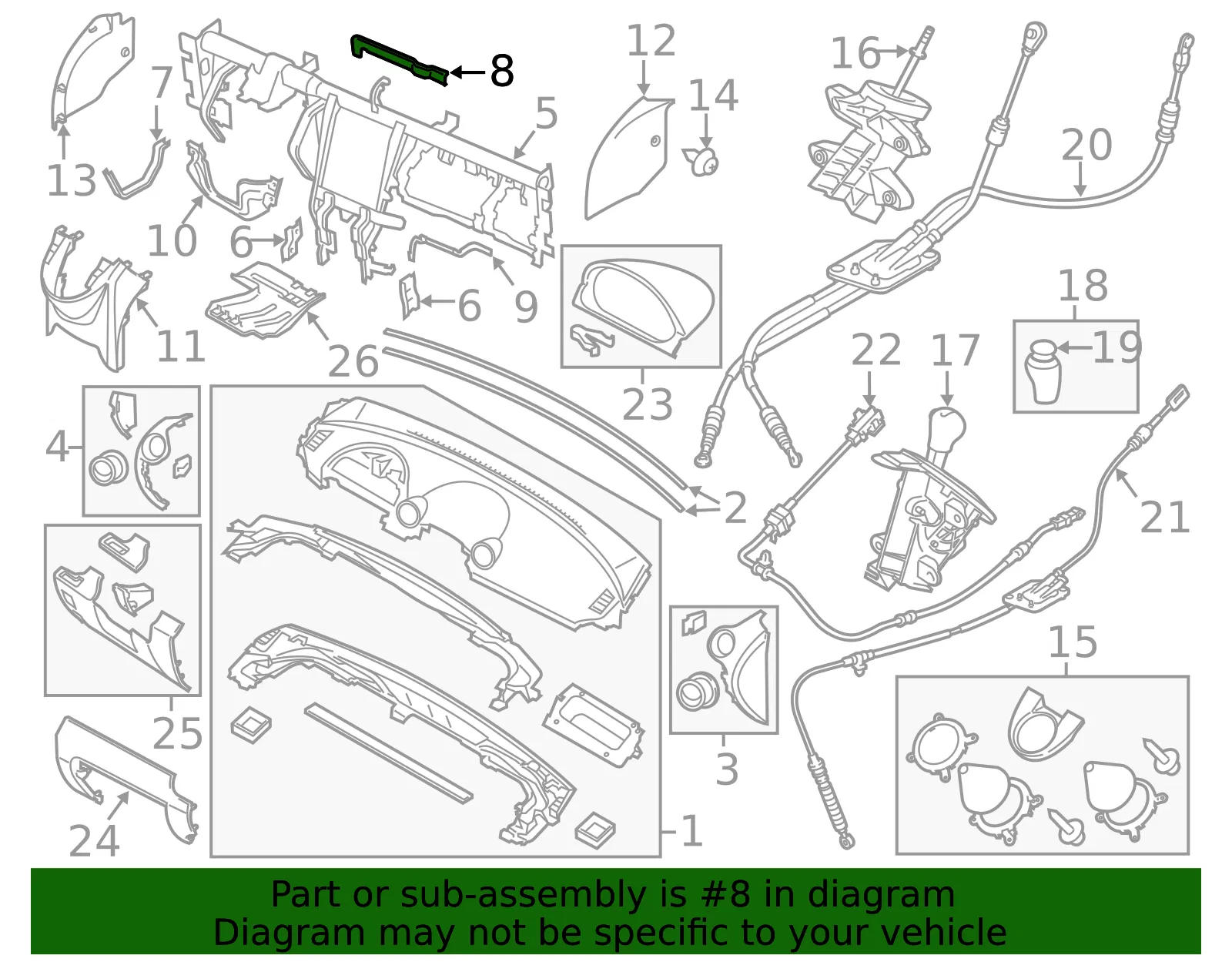 Instrument Panel Mounting Bracket - Mazda (df7160521) - view 2