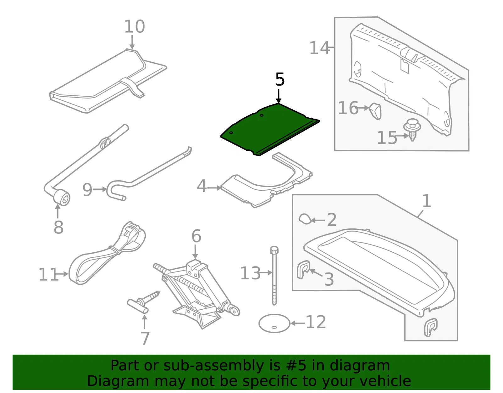 Trunk Carpet - Mazda (df736881xc04) - view 2