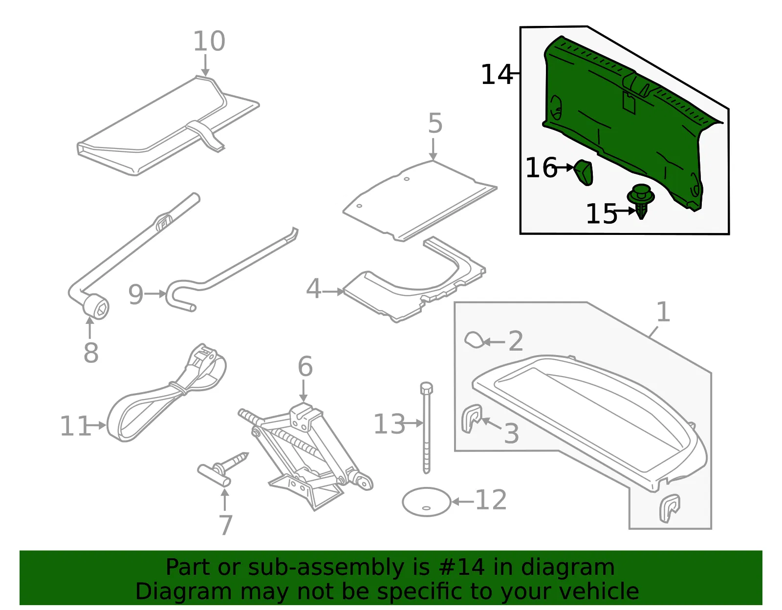 Rear Body Panel Trim Panel - Mazda (df896889xe) - view 2