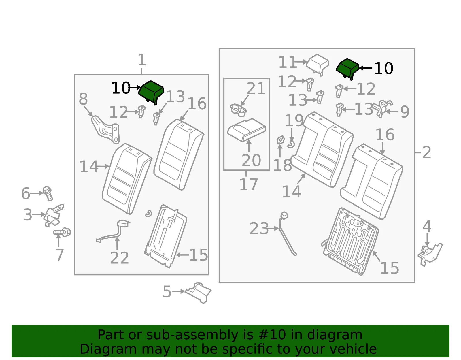 Headrest, Outer - Mazda (dfr78824003) - view 2